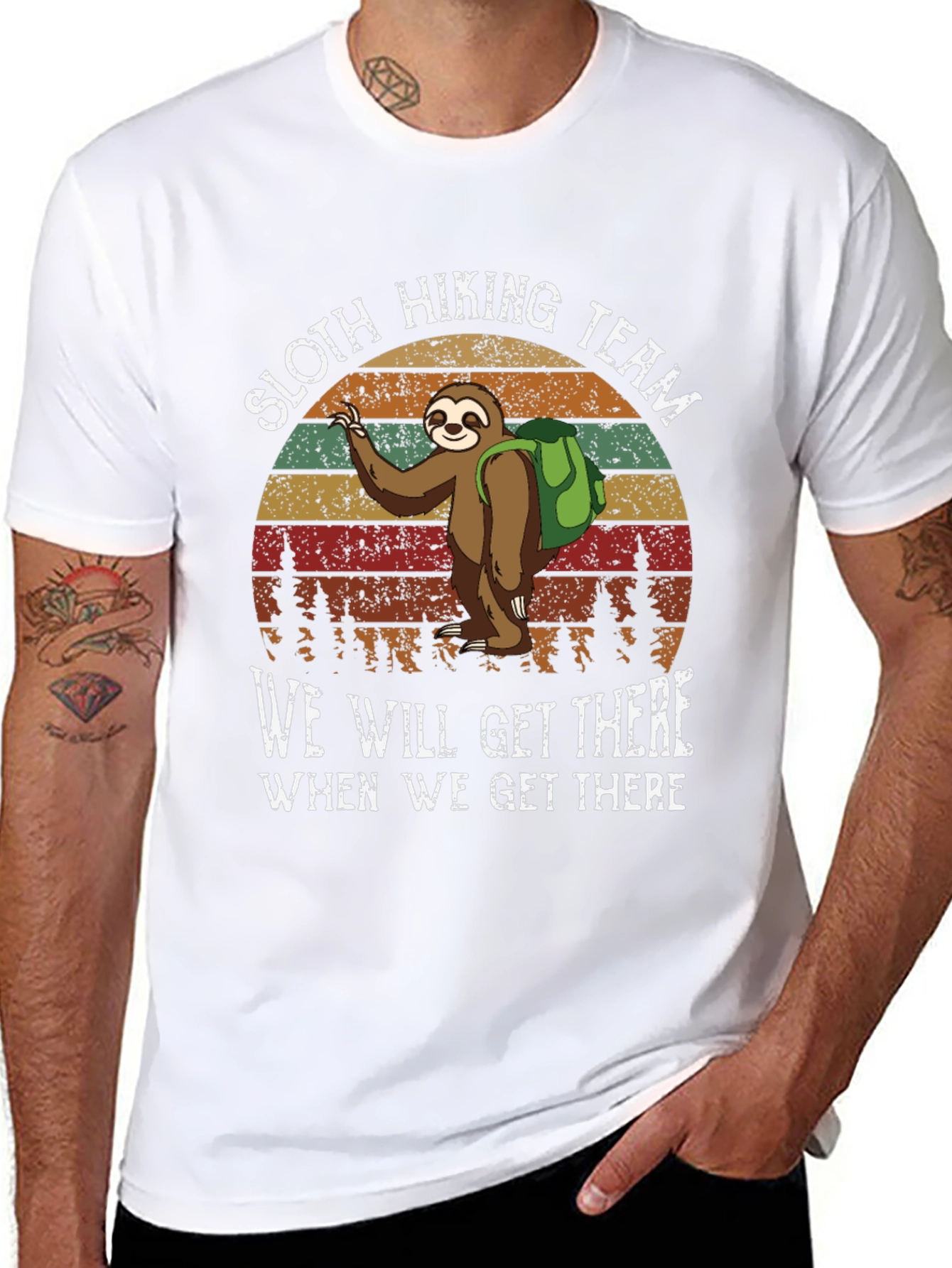 Sloth Hiking Team T-Shirt - Funny Nature Tee