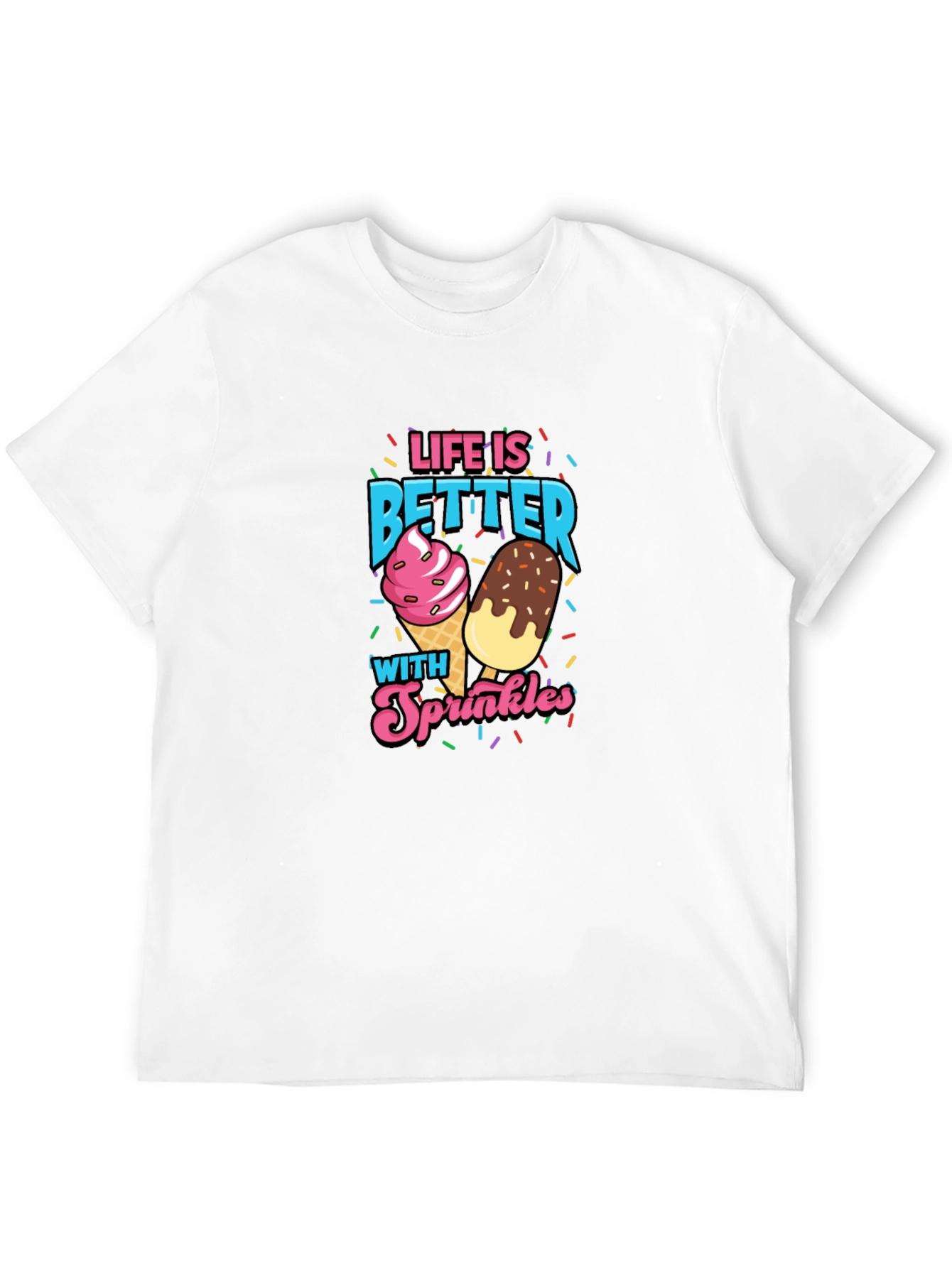 Life is Better With Sprinkles Black T-Shirt