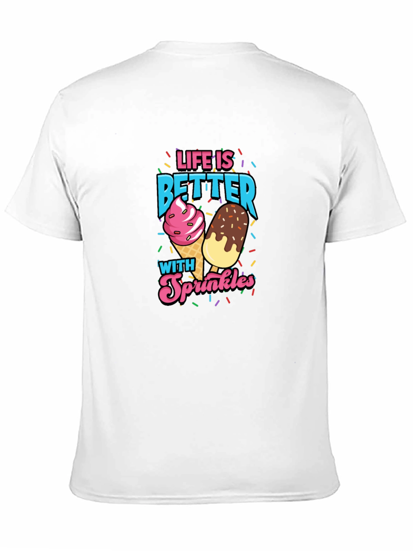 Life is Better With Sprinkles Black T-Shirt
