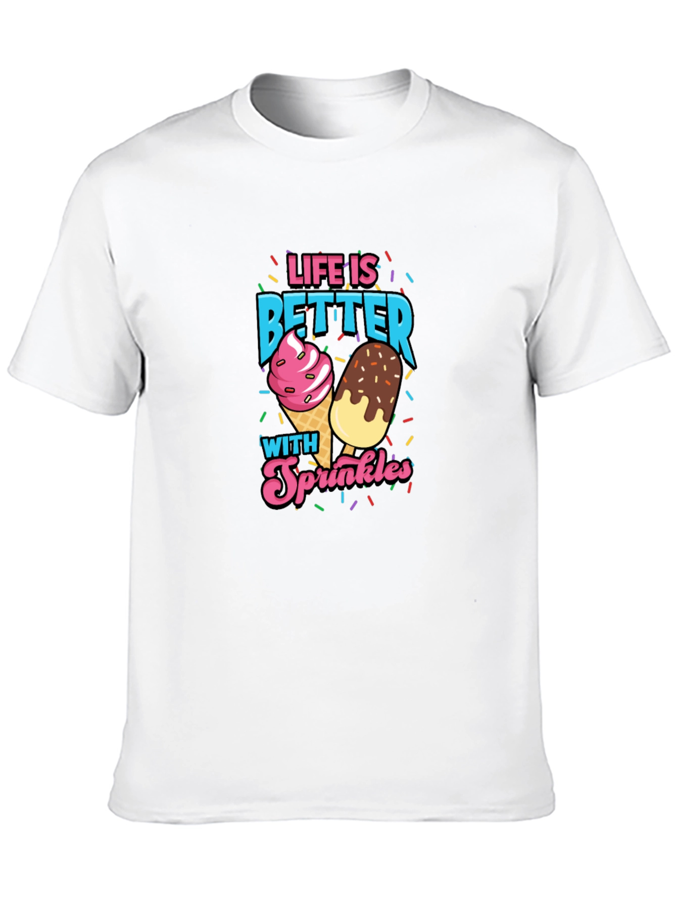 Life is Better With Sprinkles Black T-Shirt