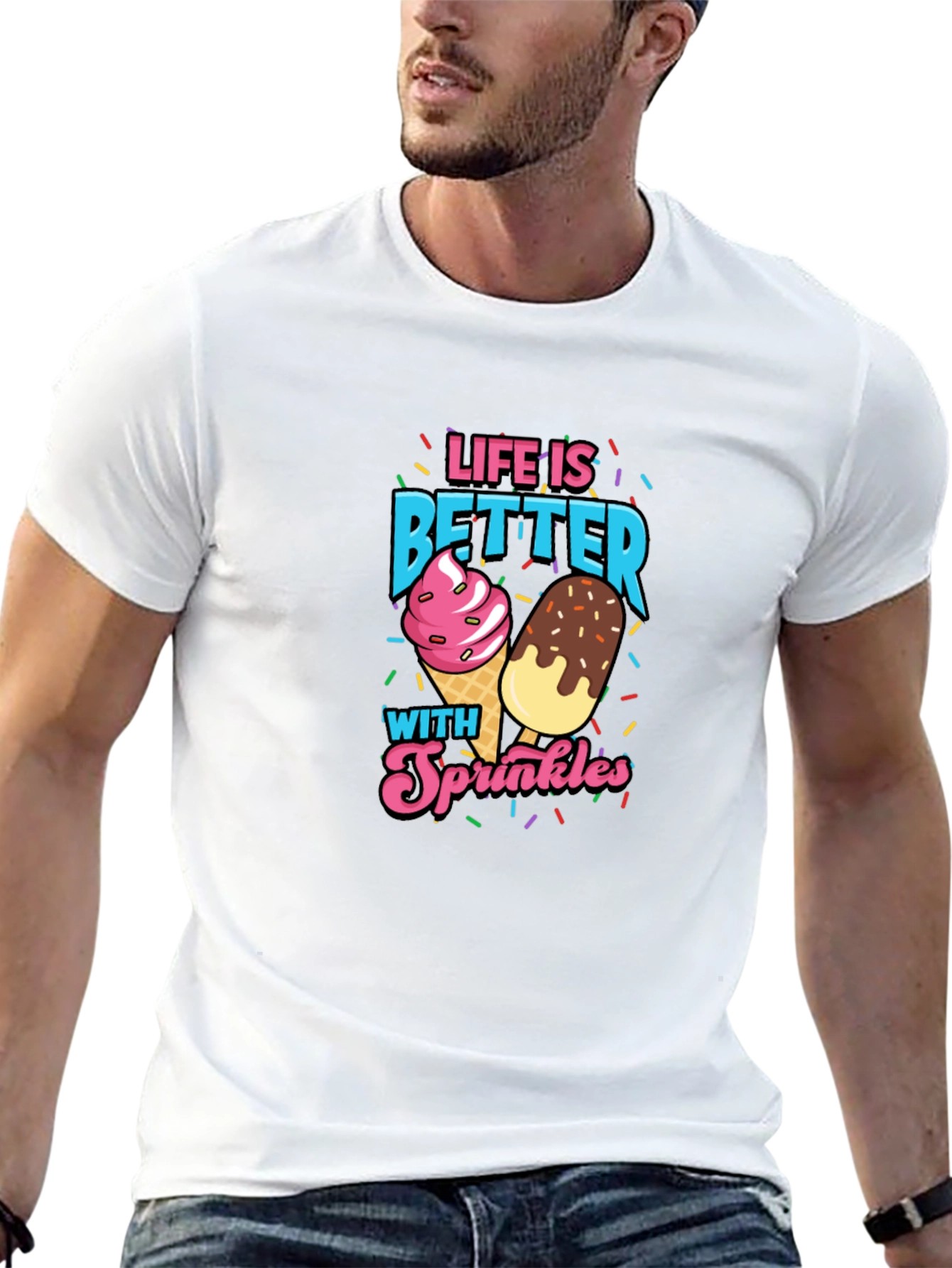 Life is Better With Sprinkles Black T-Shirt