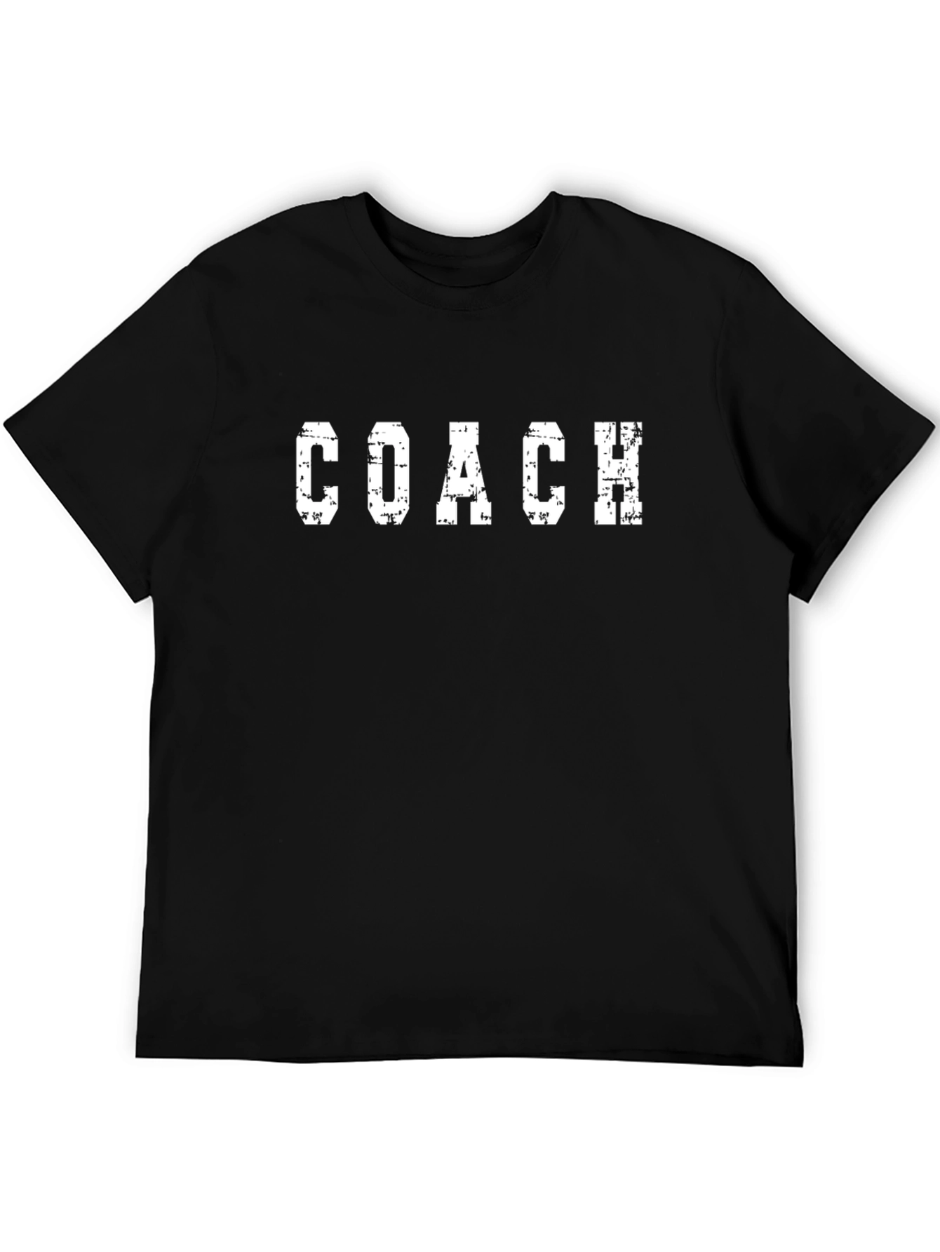 Distressed Coach Graphic Black T-Shirt