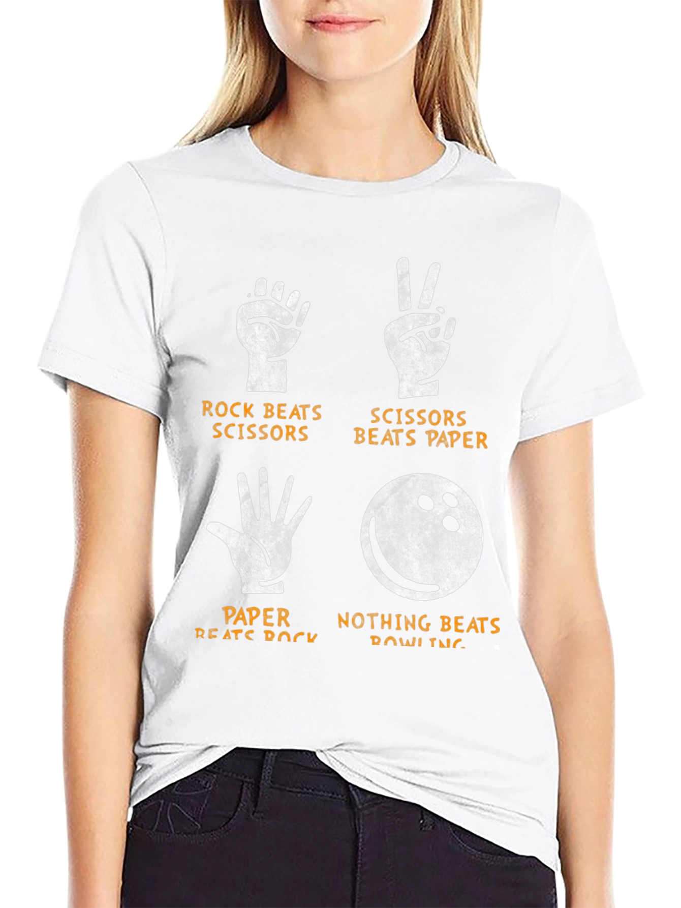 Rock Paper Scissors Bowling Graphic Tee