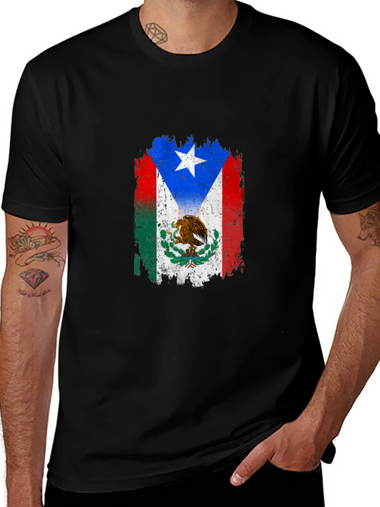 Mexico Puerto Rico Flag T-Shirt