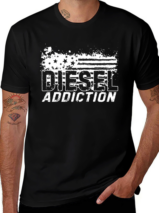 Diesel Addiction T-Shirt: American Flag Design