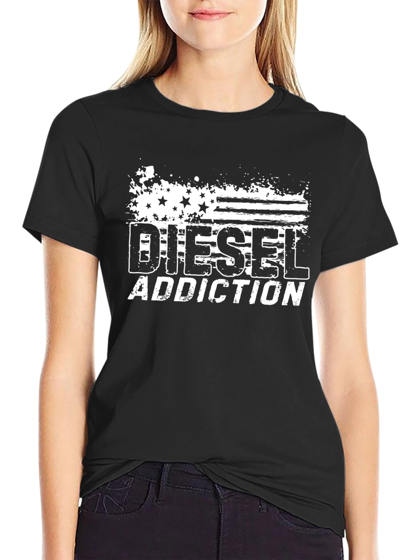 Diesel Addiction T-Shirt: American Flag Design