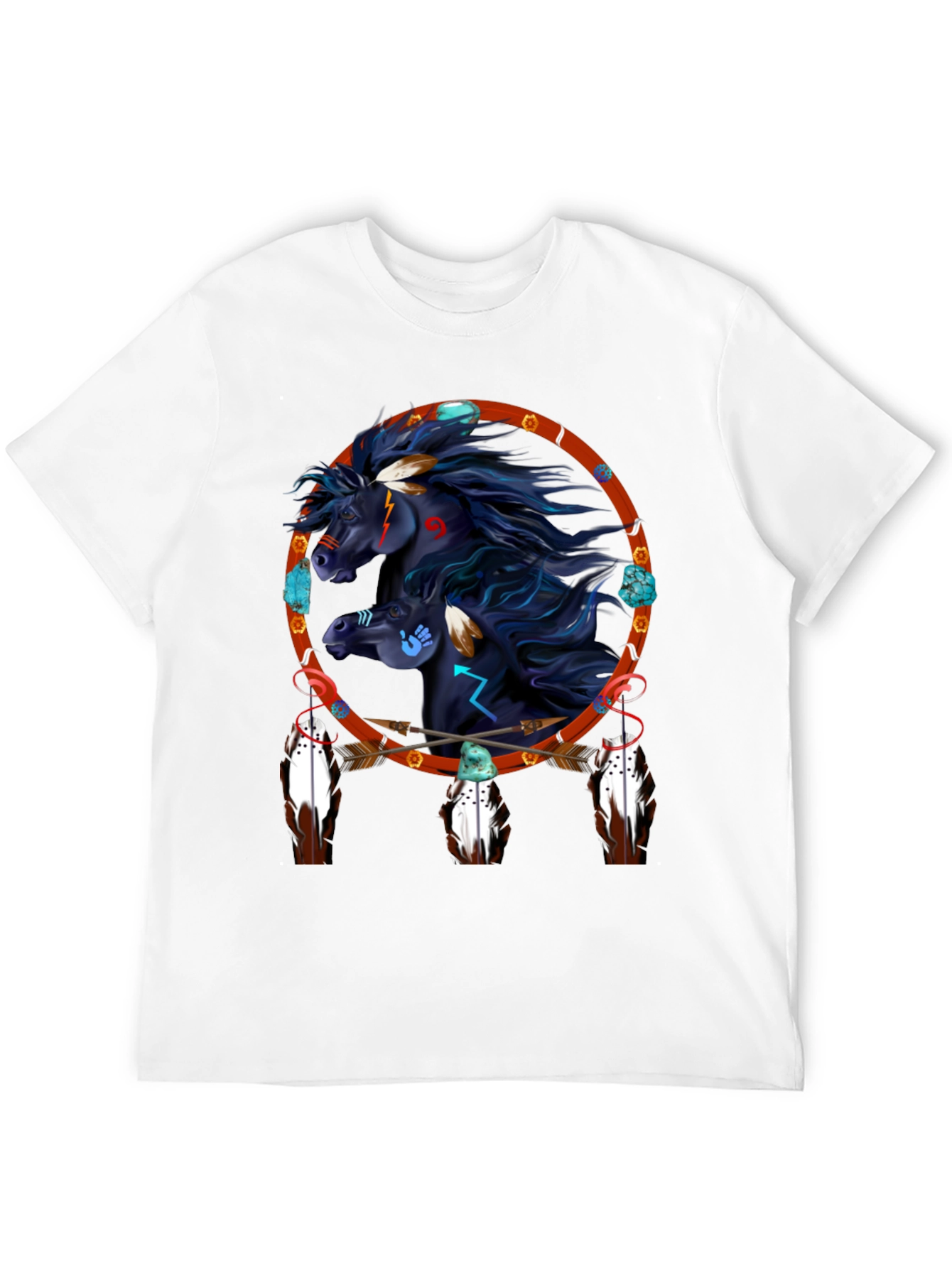 Native American Horse Dreamcatcher Graphic Tee