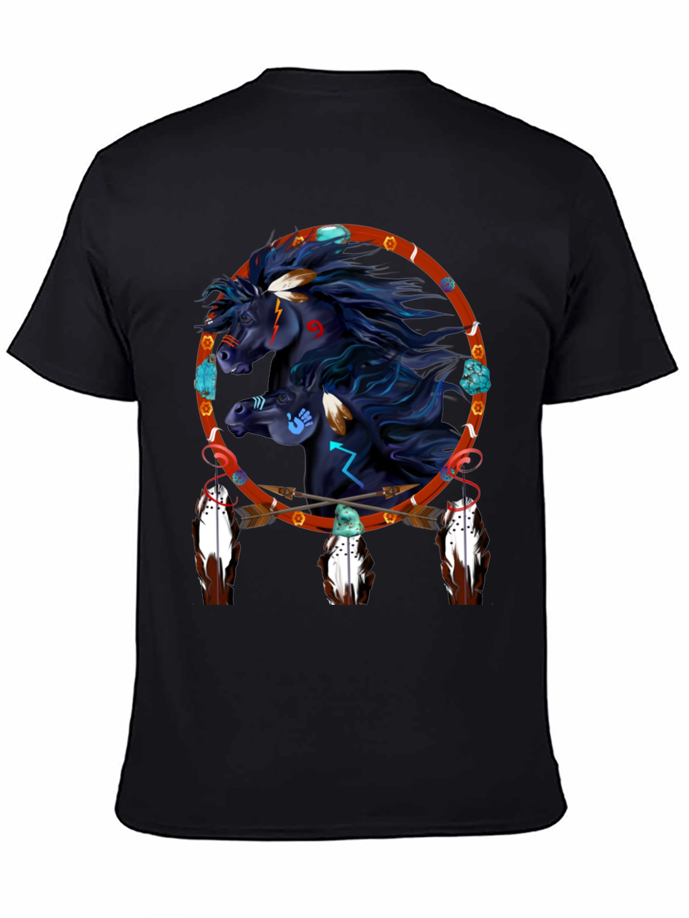 Native American Horse Dreamcatcher Graphic Tee