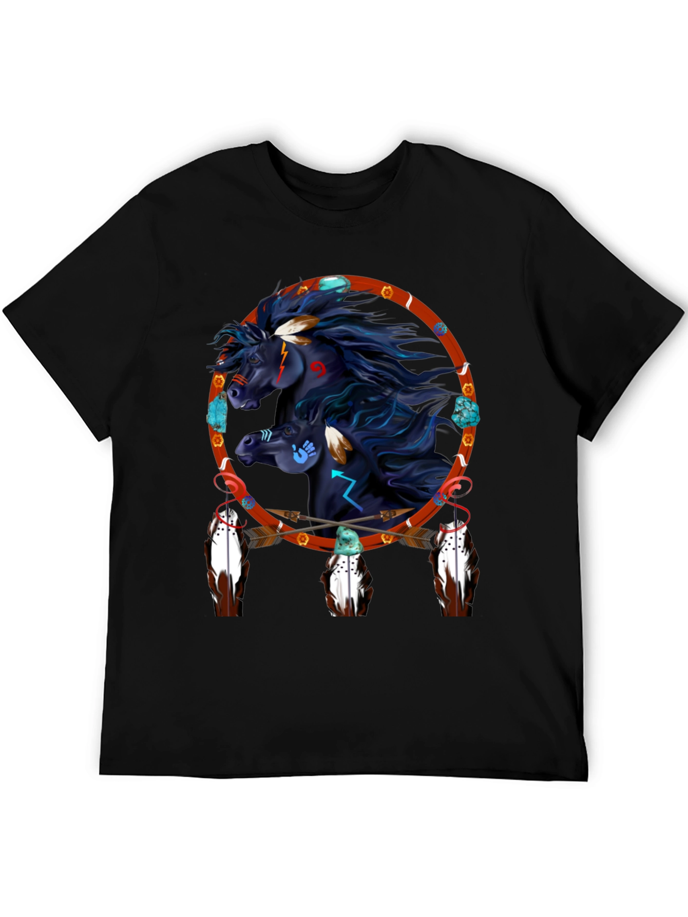 Native American Horse Dreamcatcher Graphic Tee