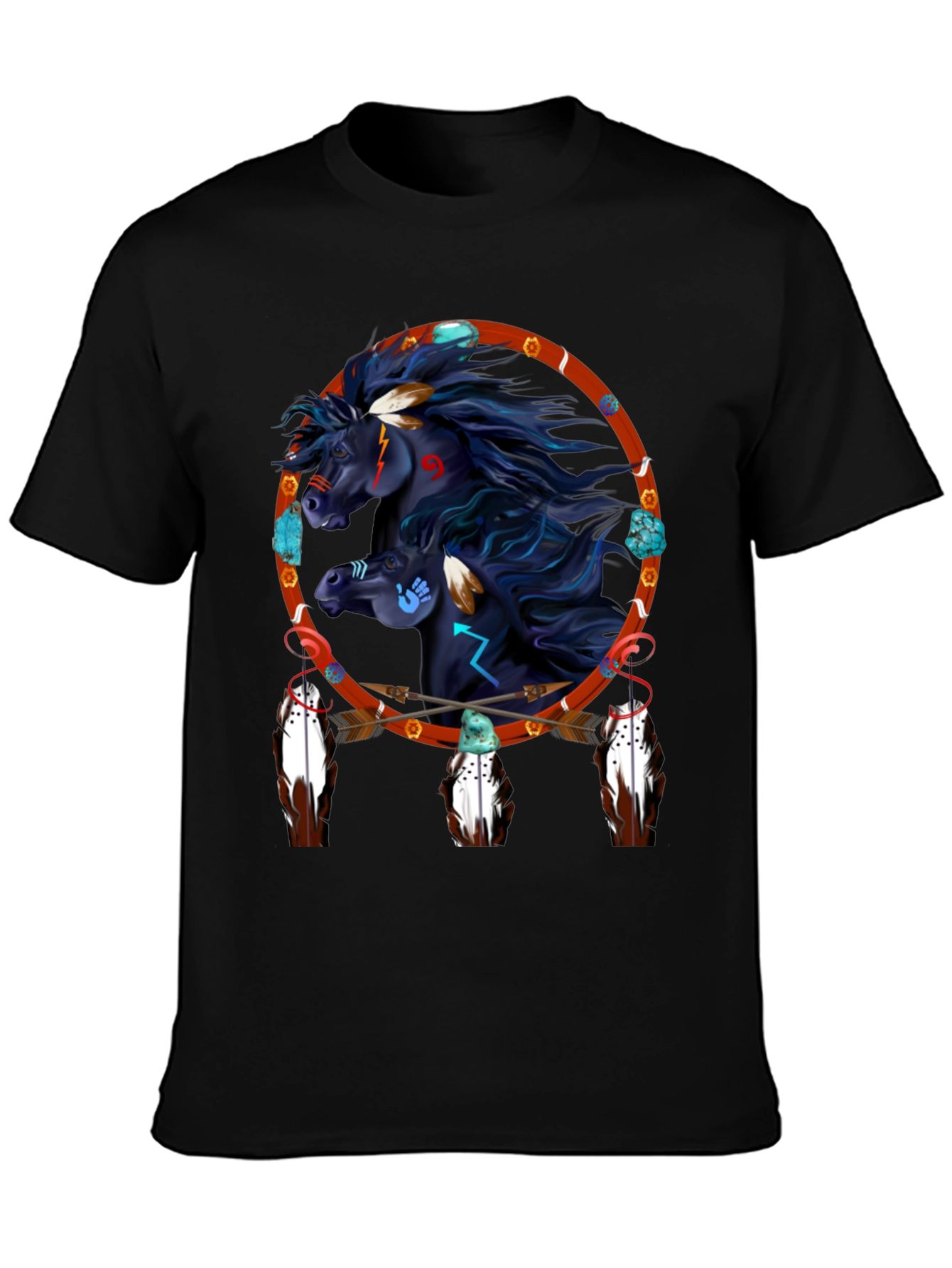 Native American Horse Dreamcatcher Graphic Tee