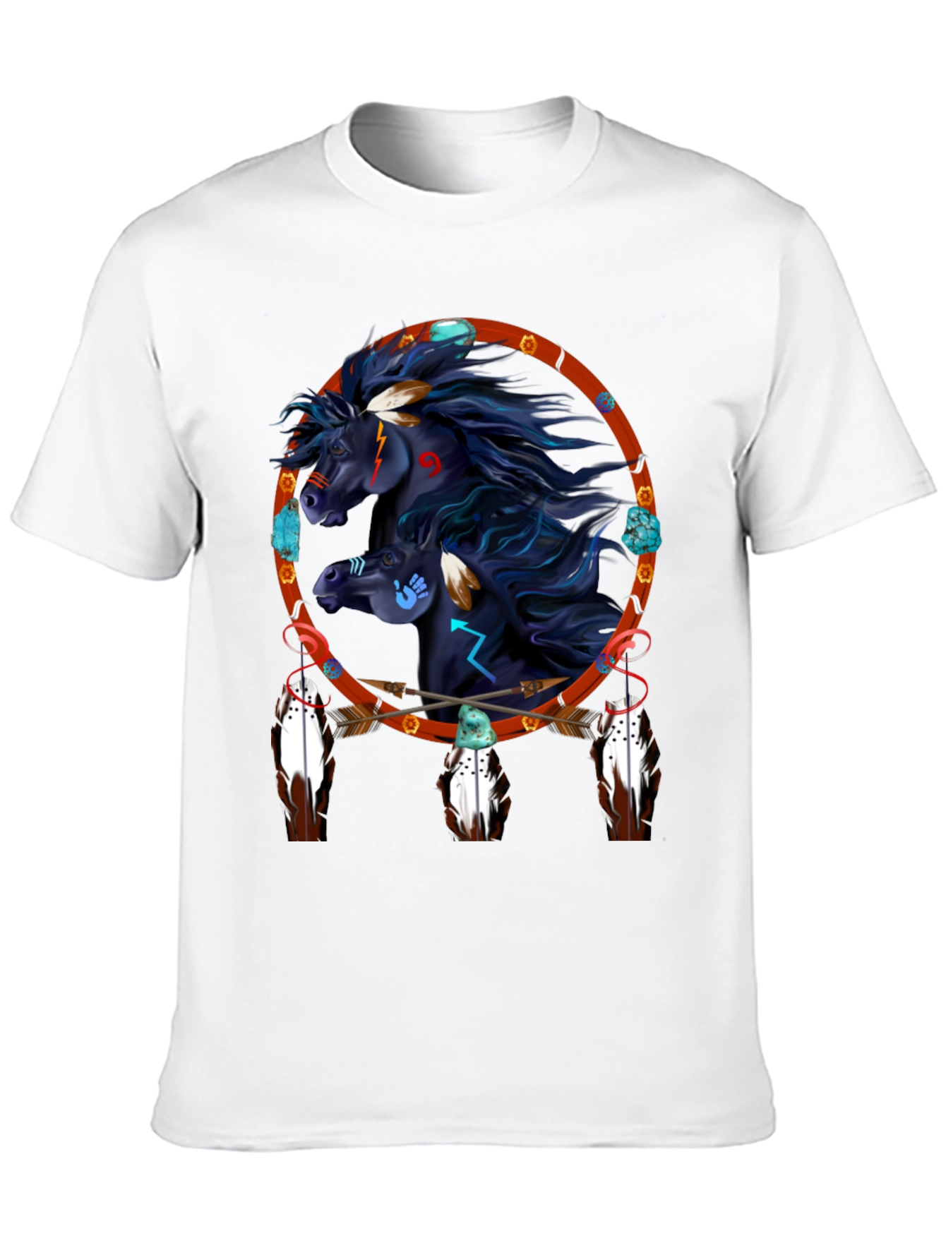 Native American Horse Dreamcatcher Graphic Tee