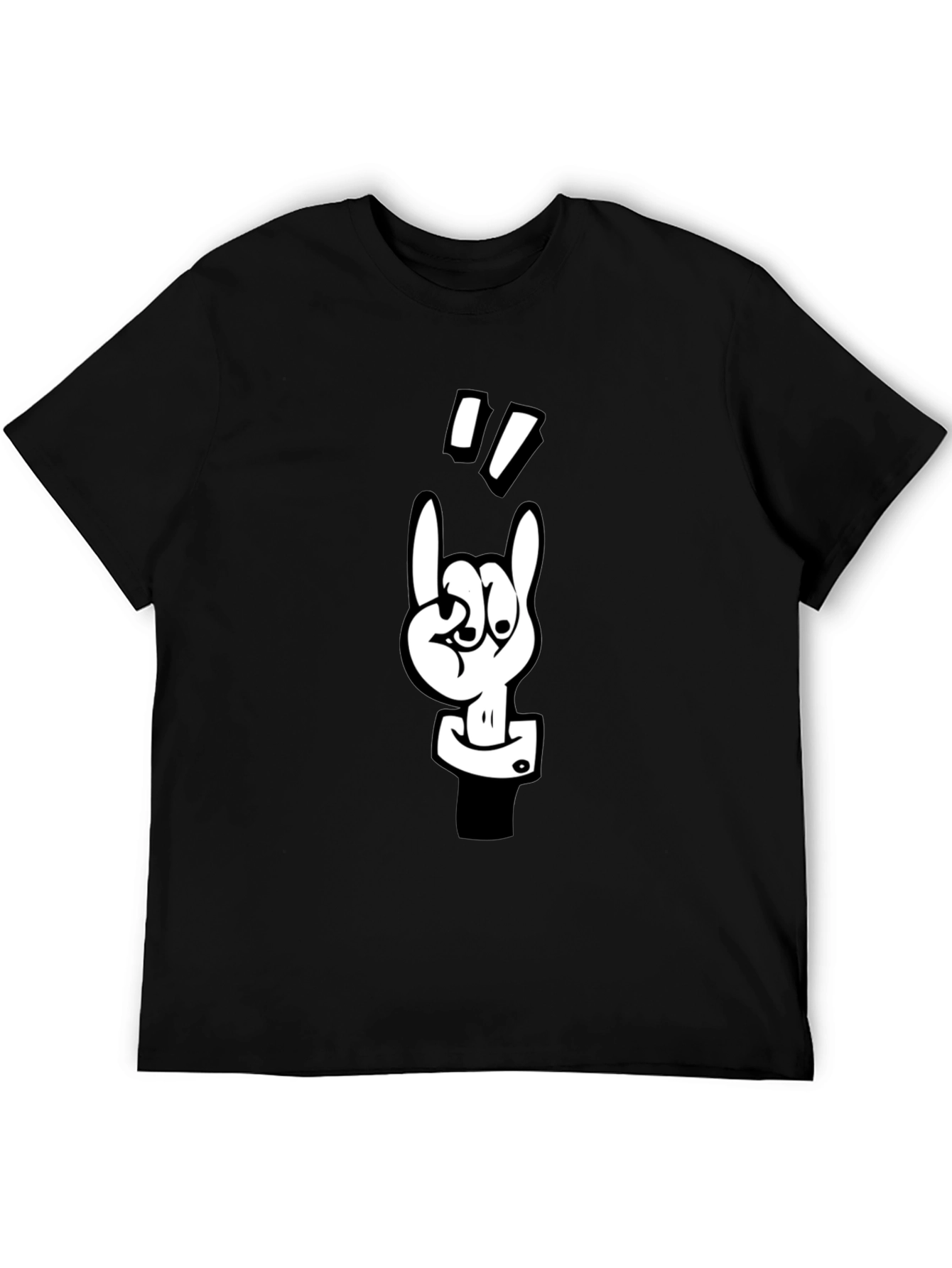 Rock On T-Shirt - Black Cotton Tee