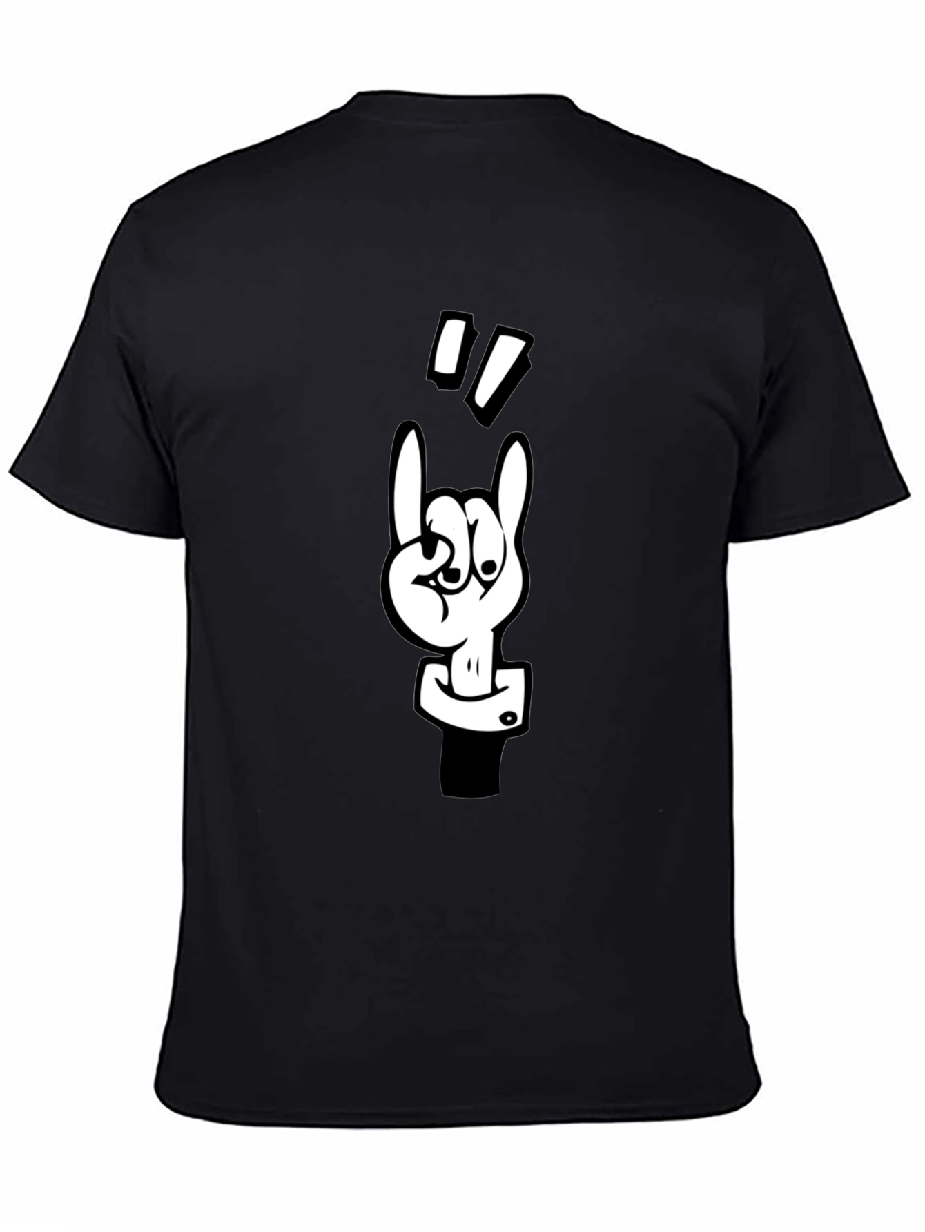 Rock On T-Shirt - Black Cotton Tee
