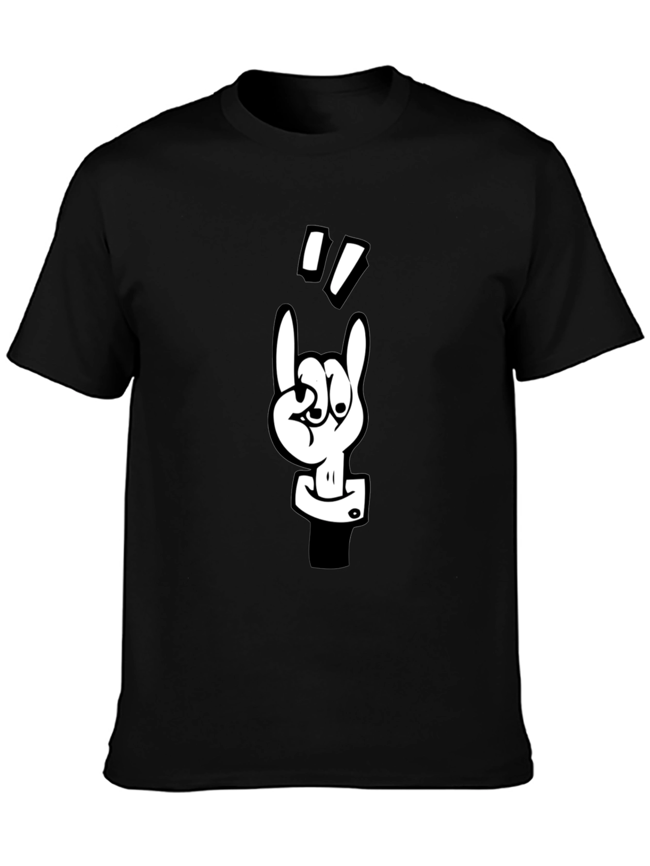 Rock On T-Shirt - Black Cotton Tee