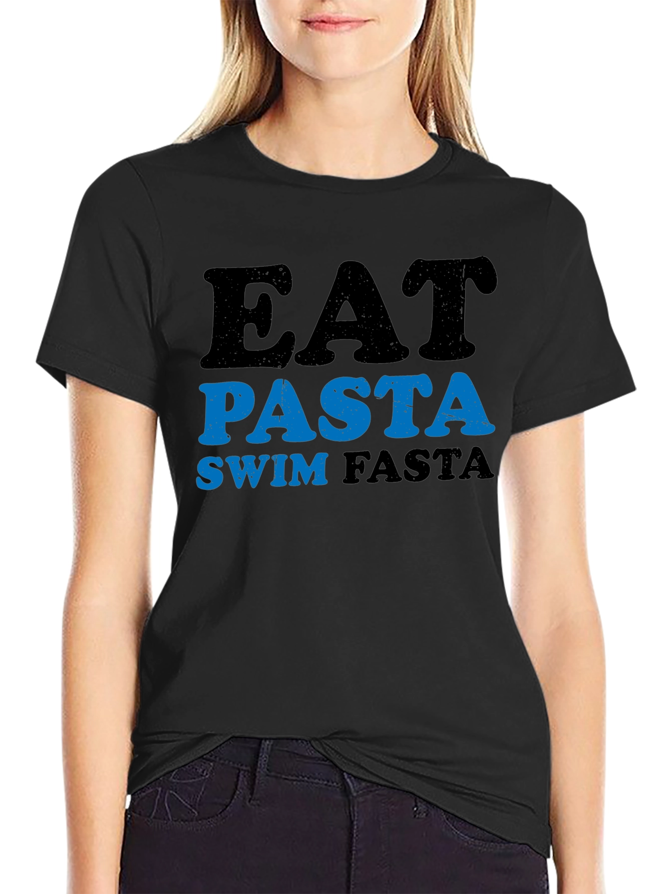 Eat Pasta Swim Fasta Graphic T-Shirt