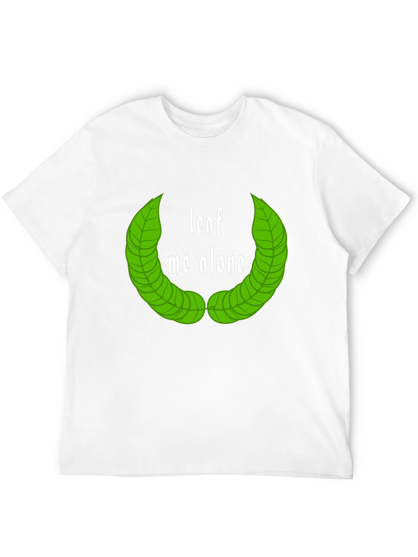 Leaf Me Alone Graphic T-Shirt - Black Cotton Tee