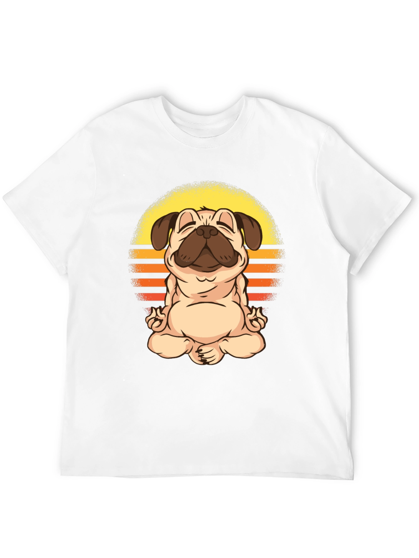 Zen Pug T-Shirt - Meditating Dog Tee
