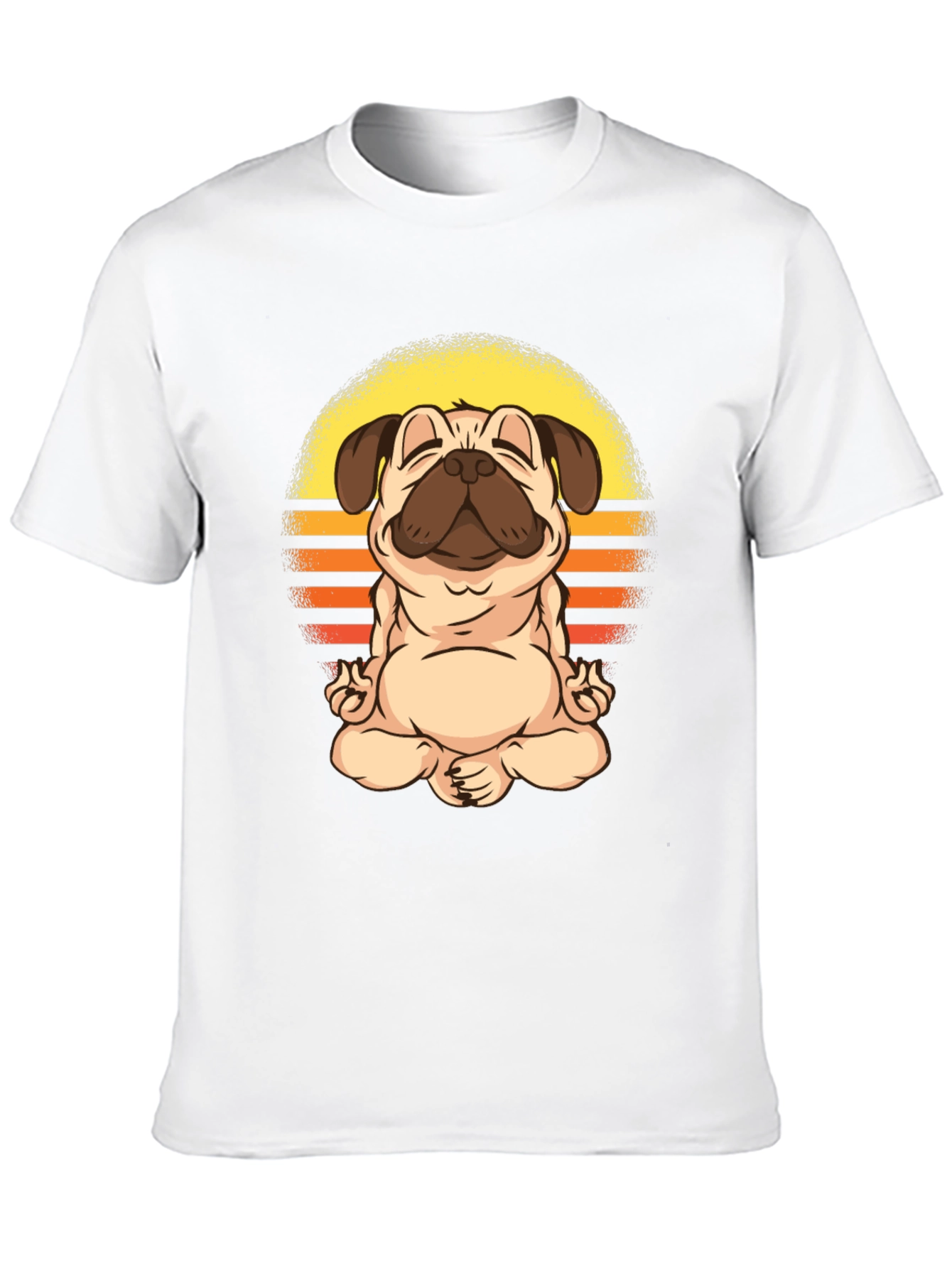 Zen Pug T-Shirt - Meditating Dog Tee