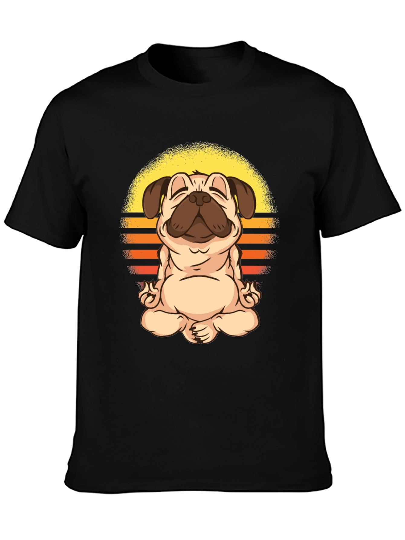 Zen Pug T-Shirt - Meditating Dog Tee