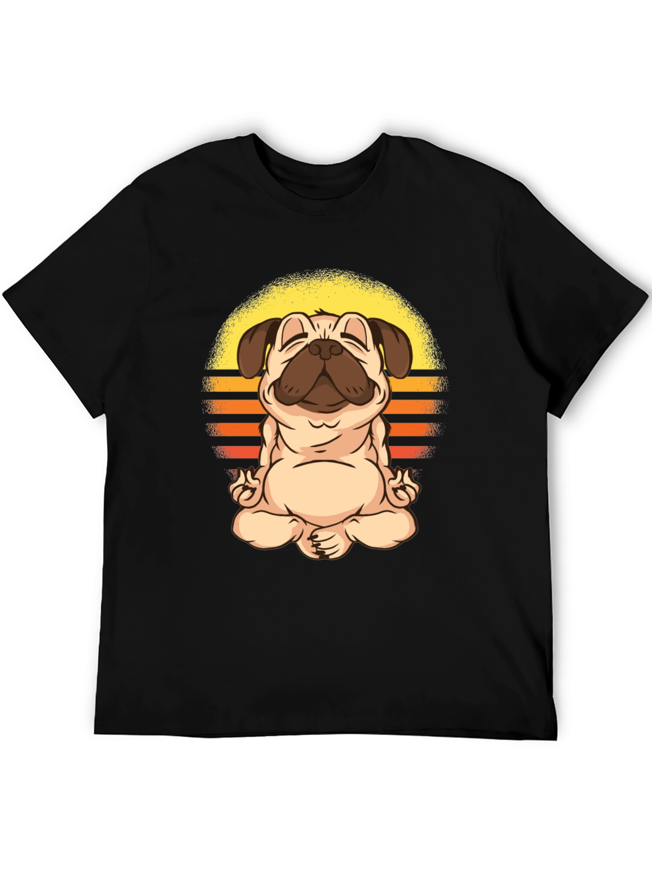 Zen Pug T-Shirt - Meditating Dog Tee
