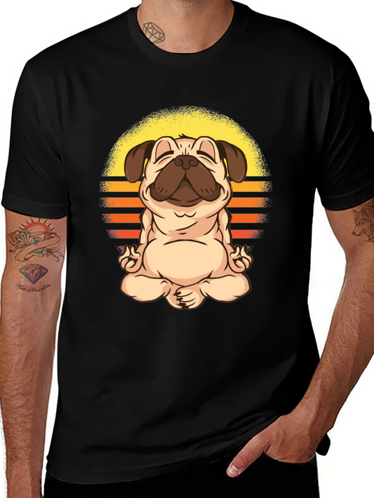 Zen Pug T-Shirt - Meditating Dog Tee