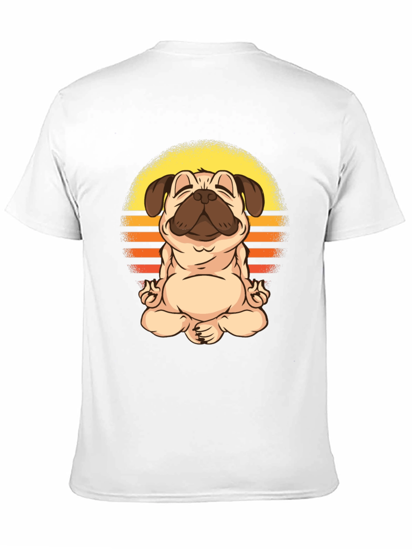 Zen Pug T-Shirt - Meditating Dog Tee
