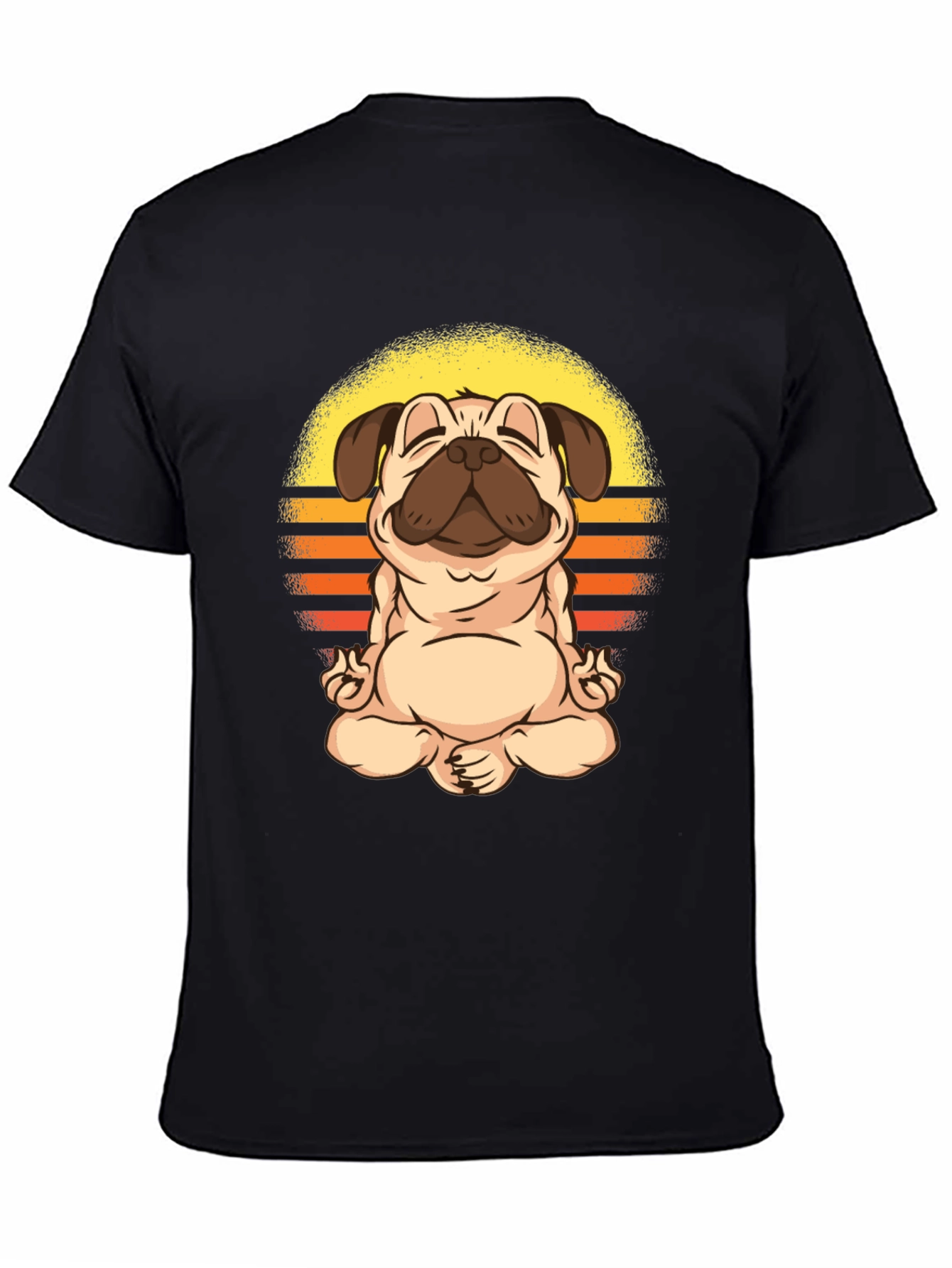 Zen Pug T-Shirt - Meditating Dog Tee