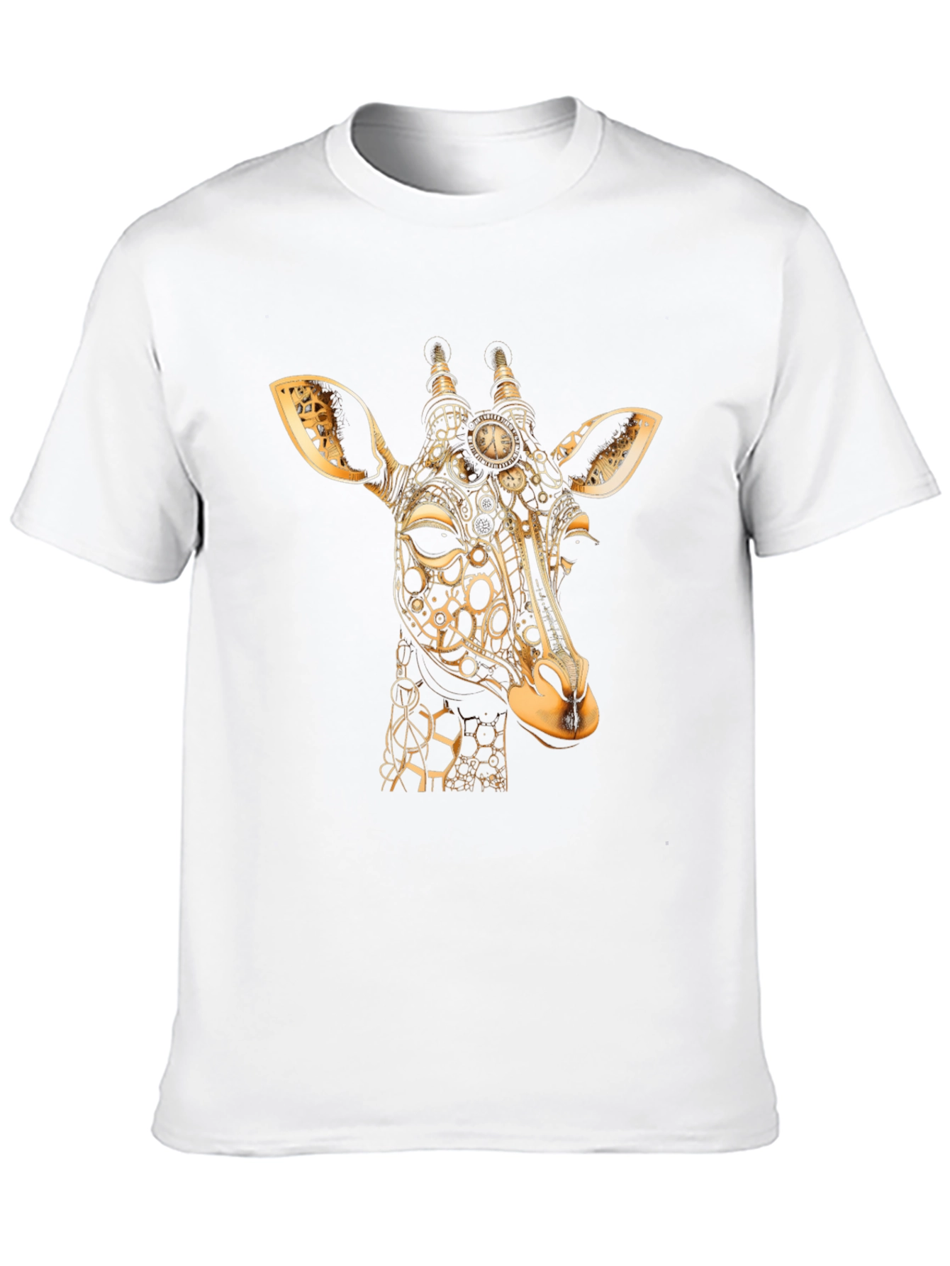 Steampunk Giraffe Graphic T-Shirt - Black