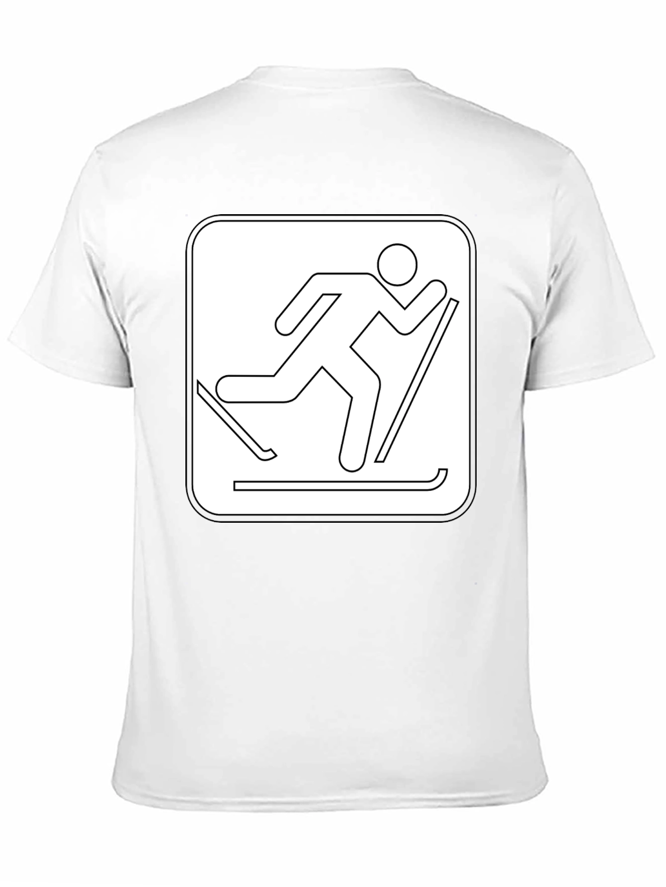 Skiing Icon Black T-Shirt - Unisex Style