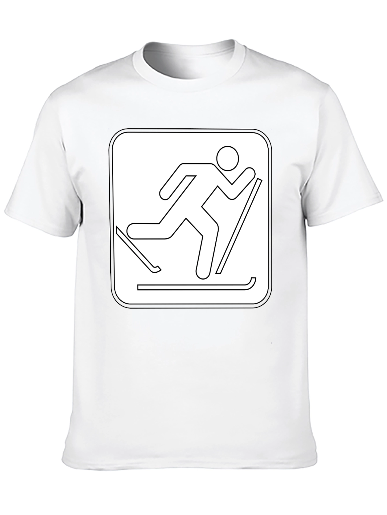 Skiing Icon Black T-Shirt - Unisex Style