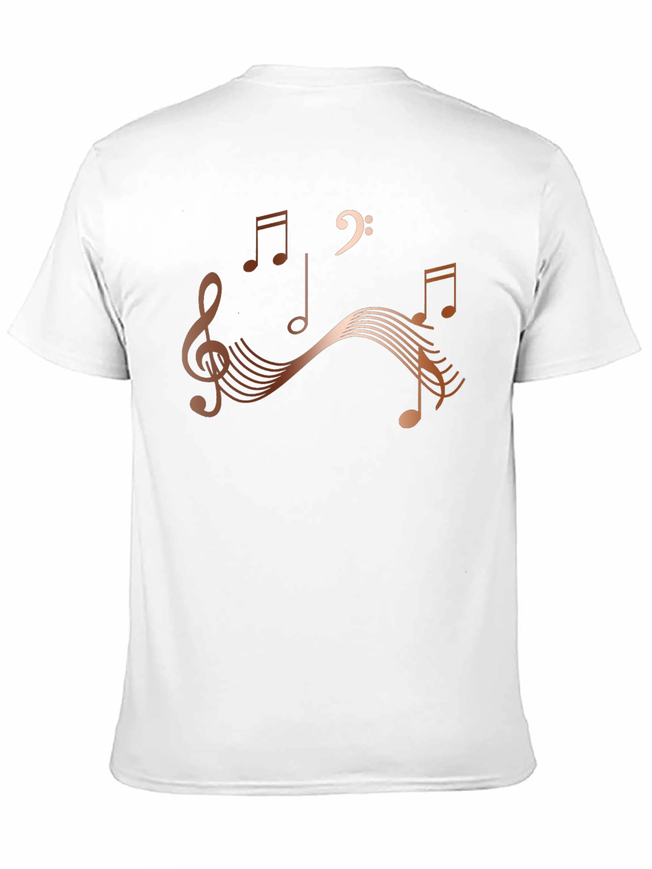 Musical Notes Graphic Print Mens Black T-Shirt