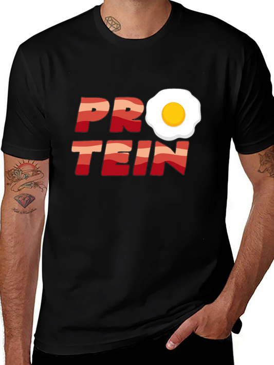 Protein Bacon & Egg Graphic Tee - Funny Food Shirt