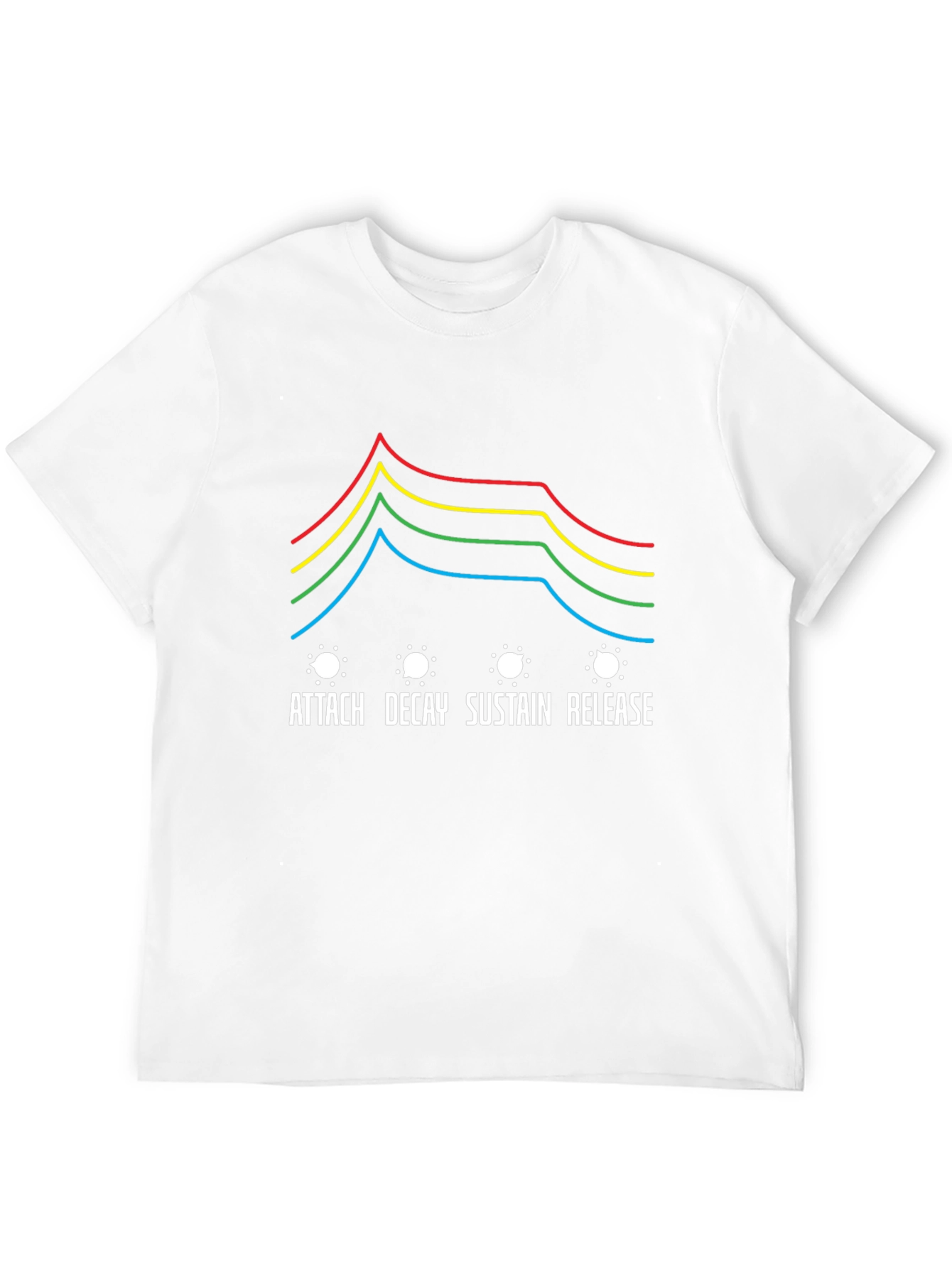Synth ADSR Envelope Black T-Shirt