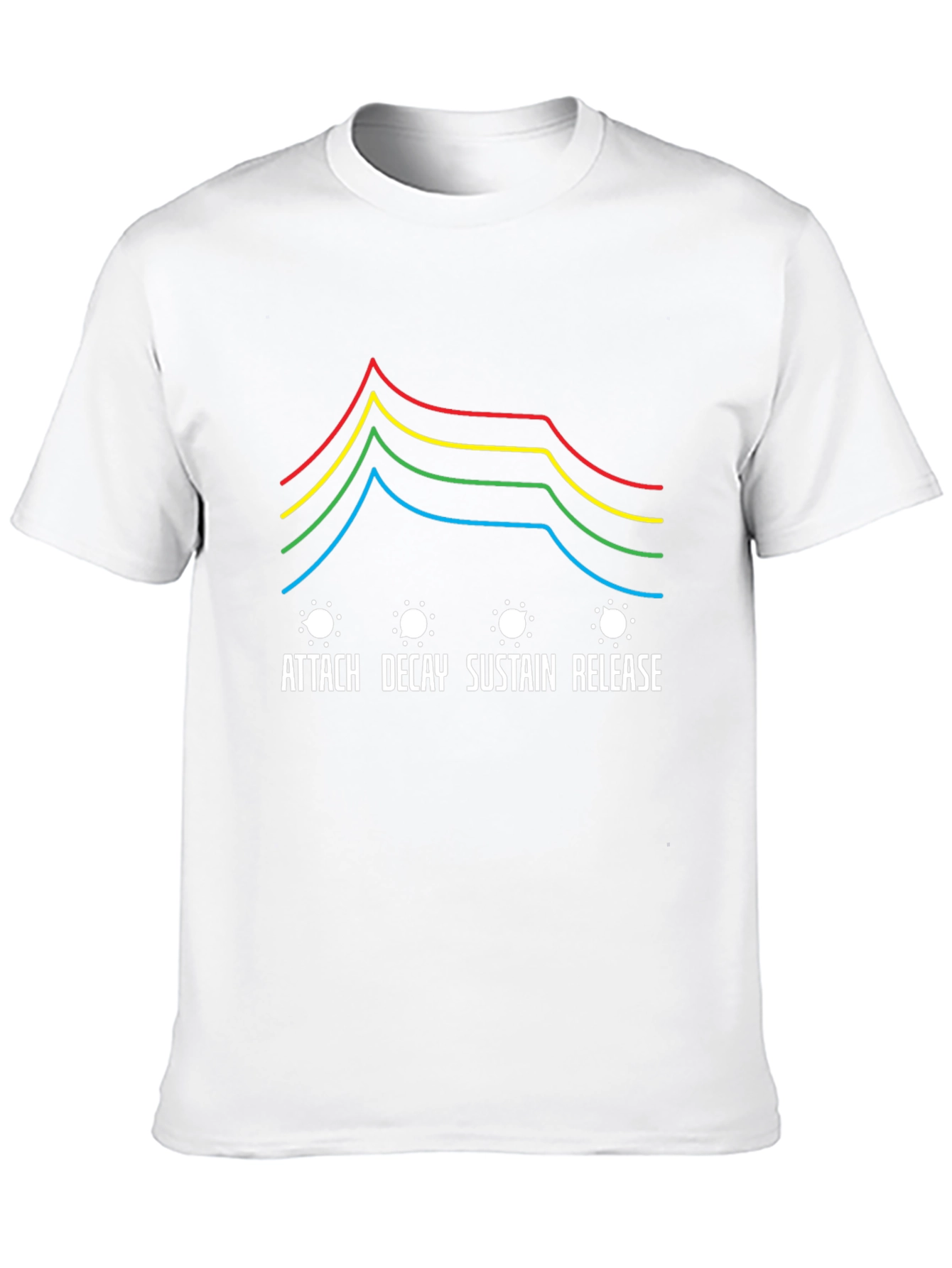 Synth ADSR Envelope Black T-Shirt