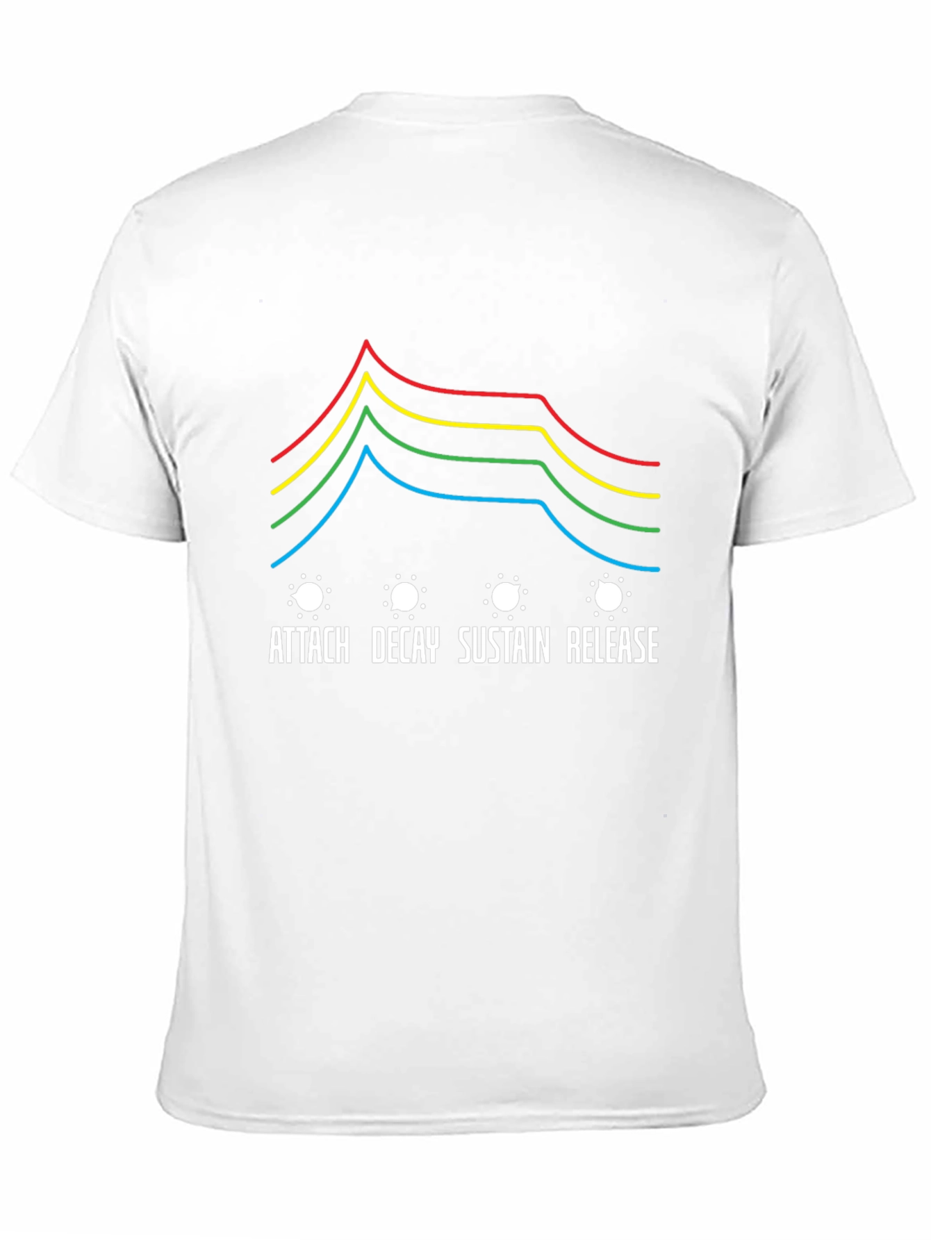 Synth ADSR Envelope Black T-Shirt
