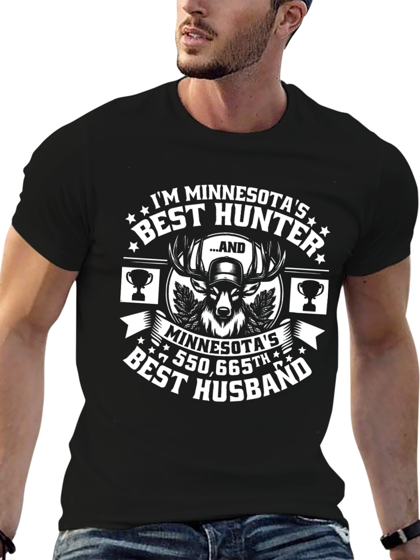 Minnesotas Best Hunter Husband Graphic T-Shirt