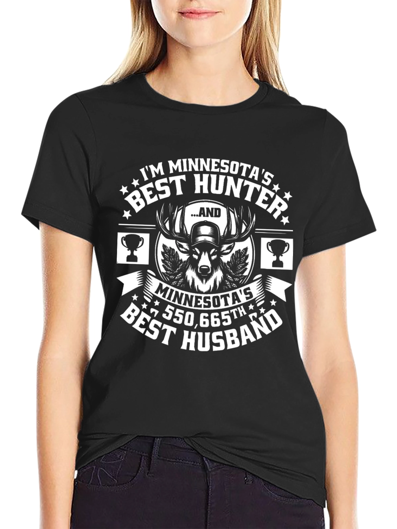 Minnesotas Best Hunter Husband Graphic T-Shirt