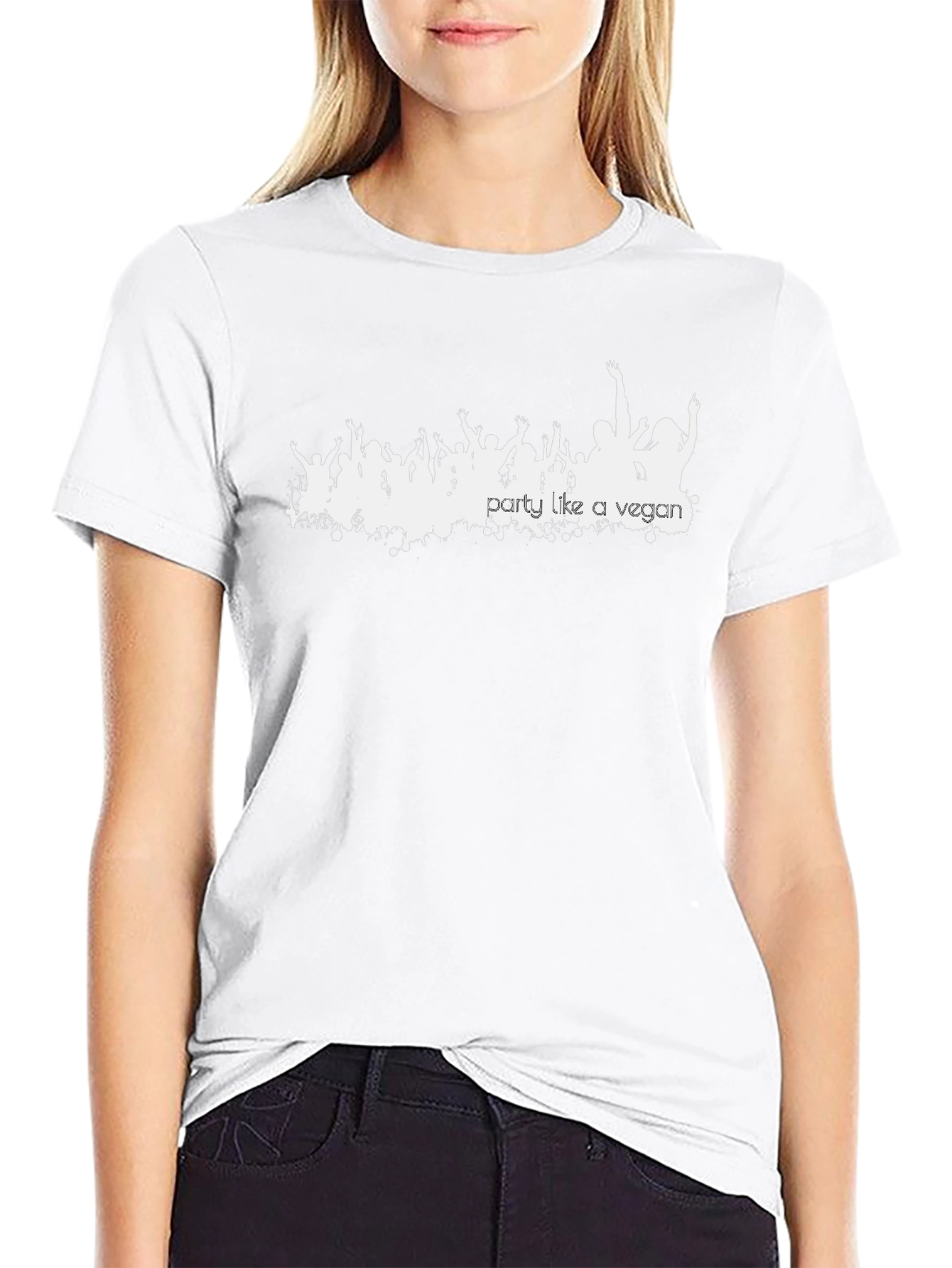 Party Like a Vegan Black Graphic T-Shirt