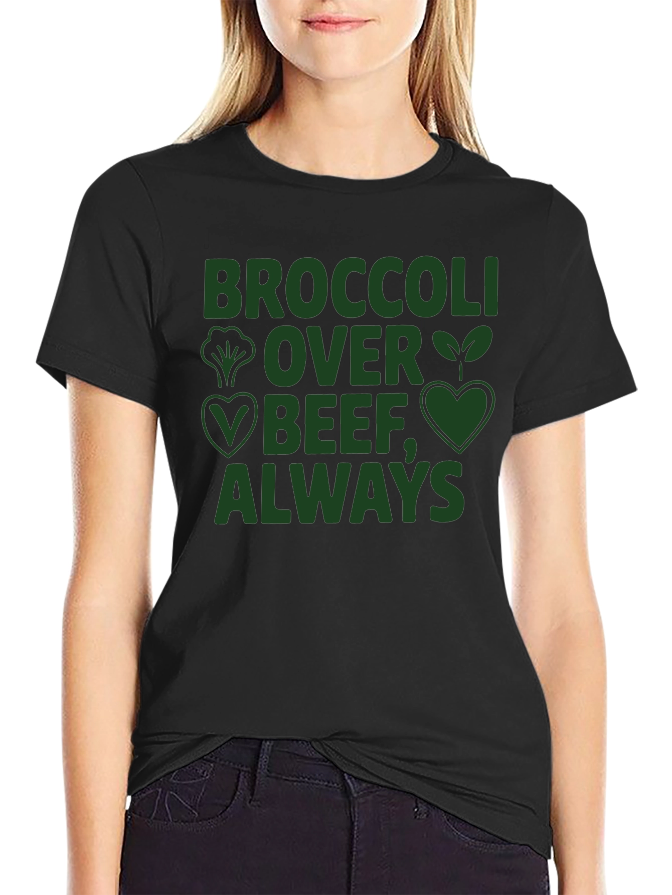 Vegan Broccoli Over Beef Always Graphic Tee