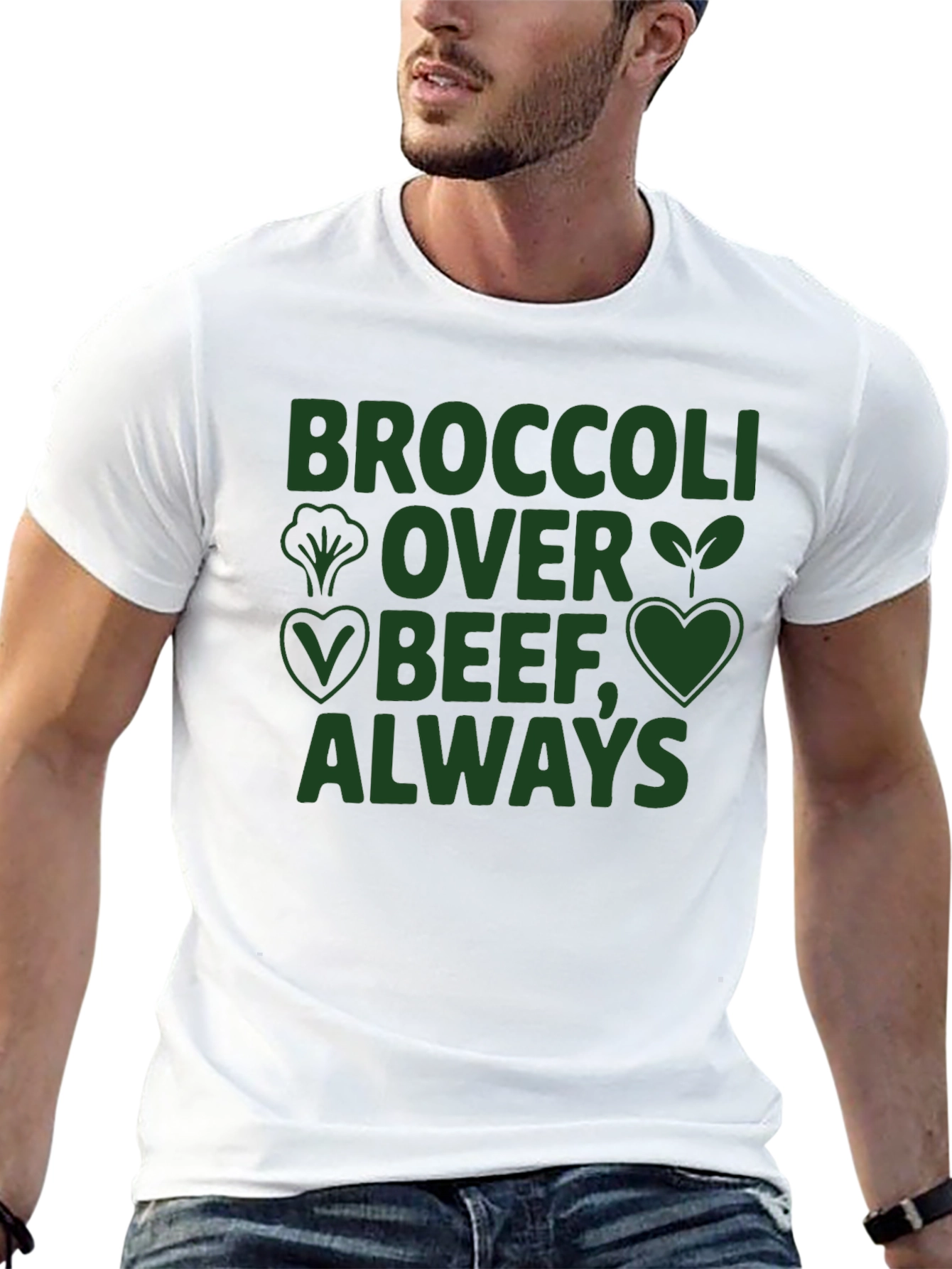 Vegan Broccoli Over Beef Always Graphic Tee