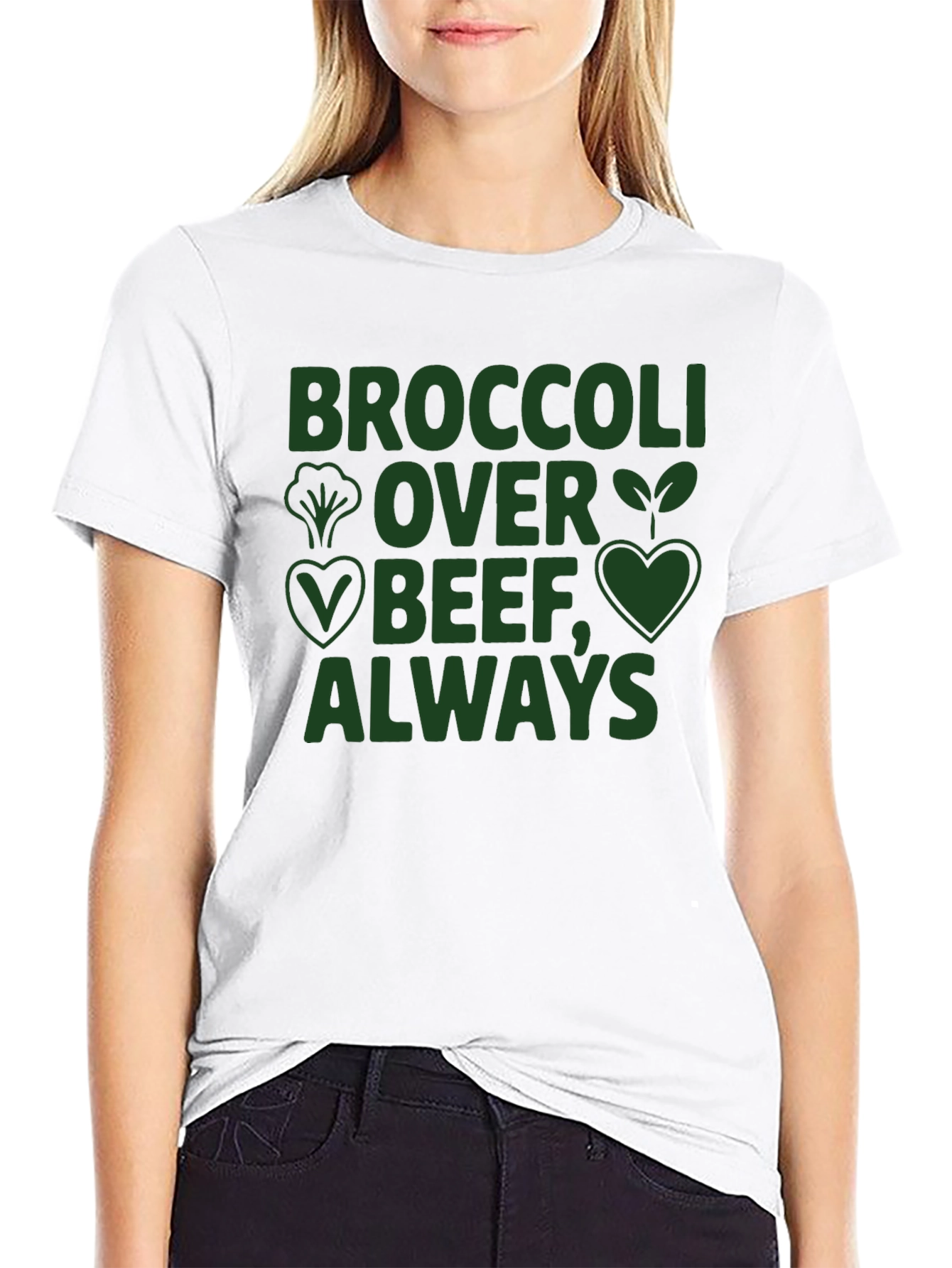 Vegan Broccoli Over Beef Always Graphic Tee