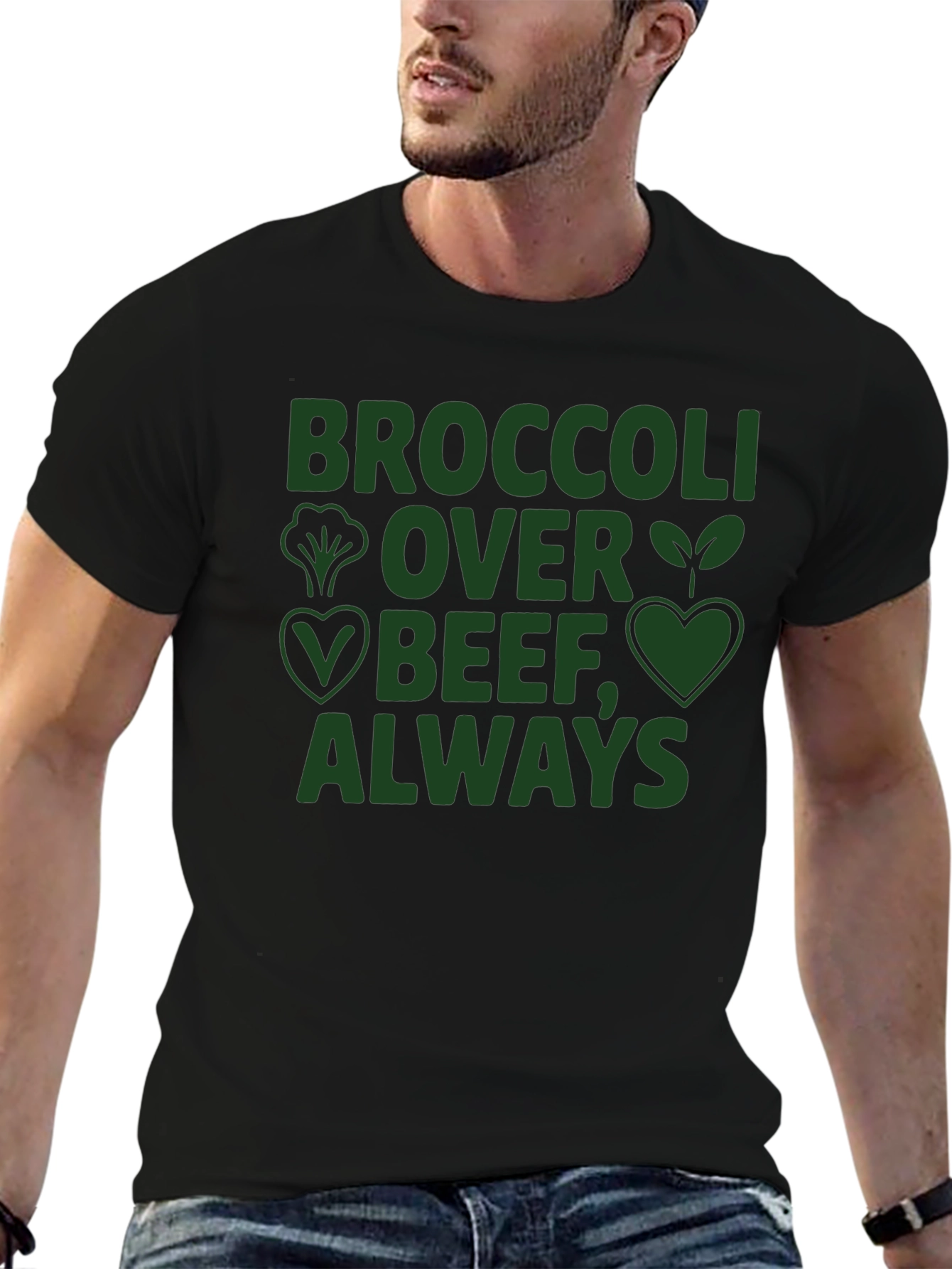 Vegan Broccoli Over Beef Always Graphic Tee