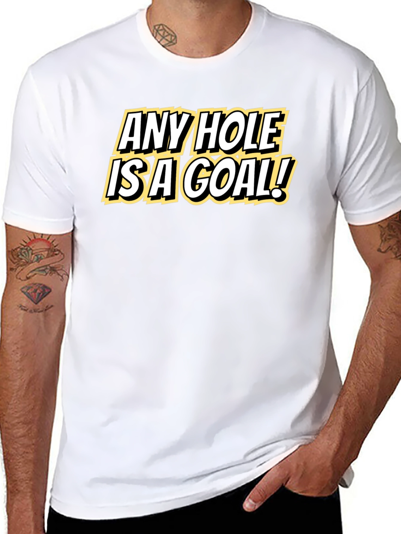 Any Hole Is A Goal Black T-Shirt