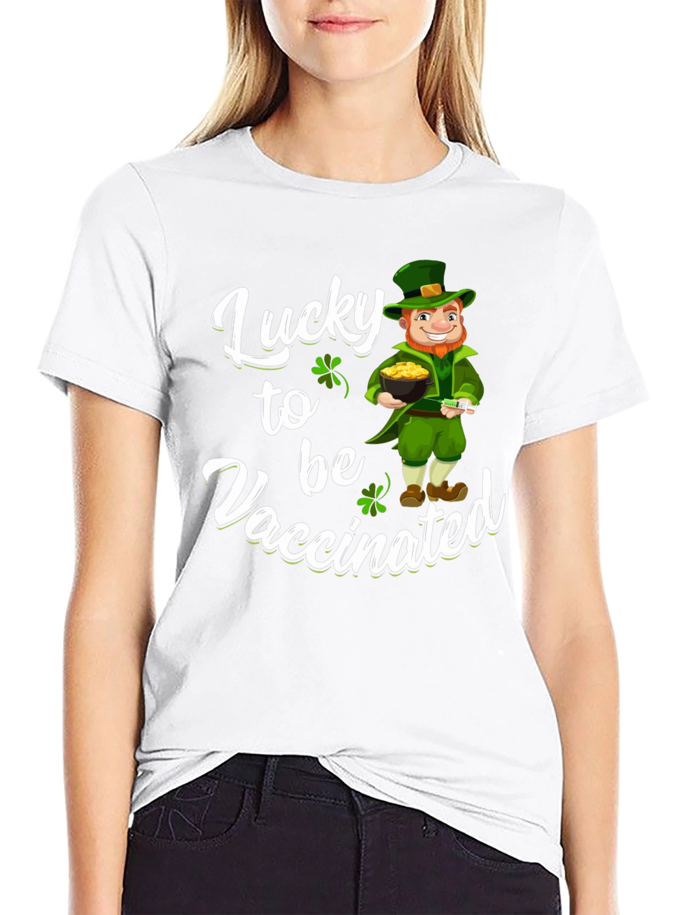 Lucky to be Vaccinated St. Patricks Day T-Shirt