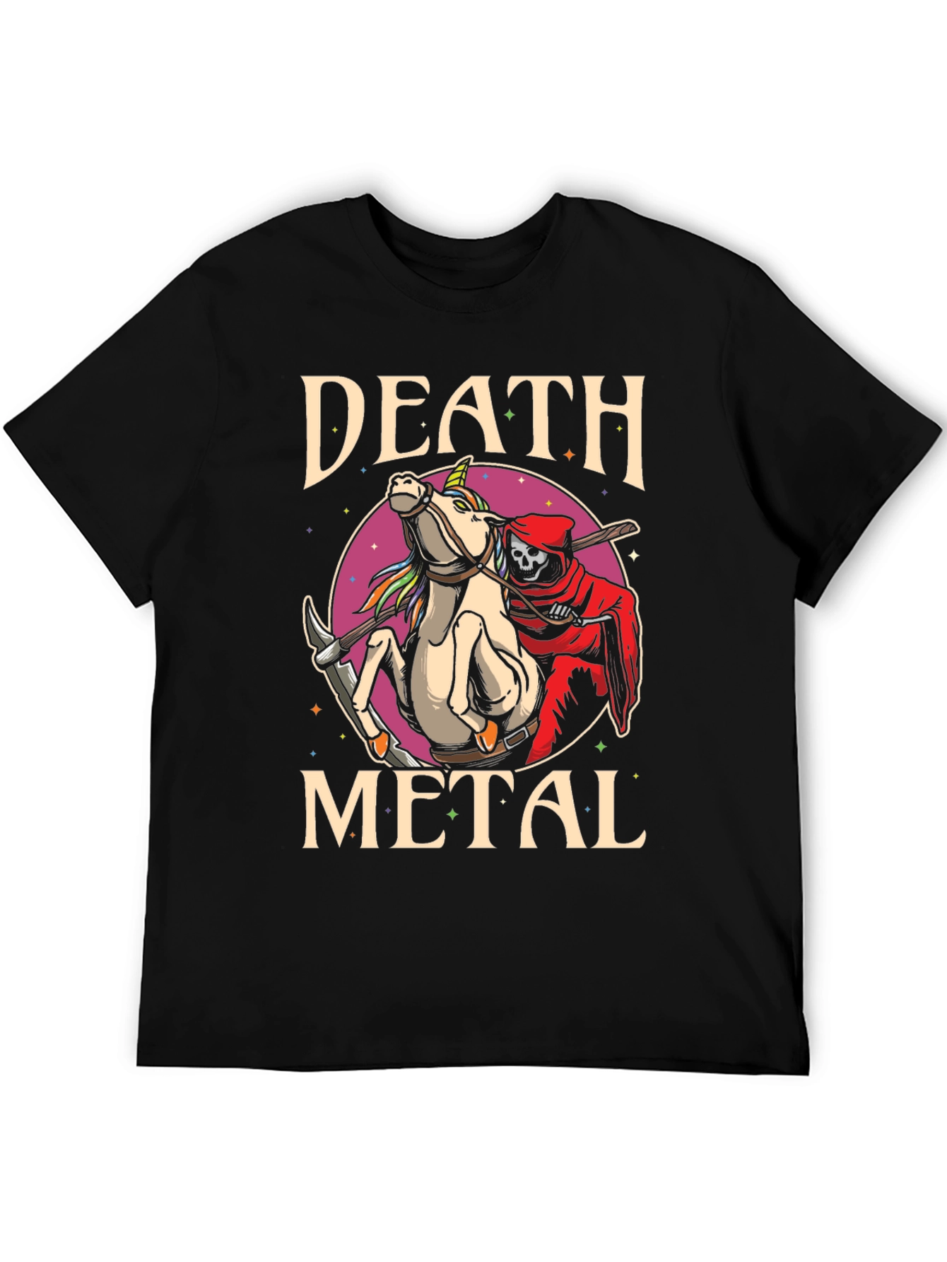 Death Metal Unicorn Graphic Tee