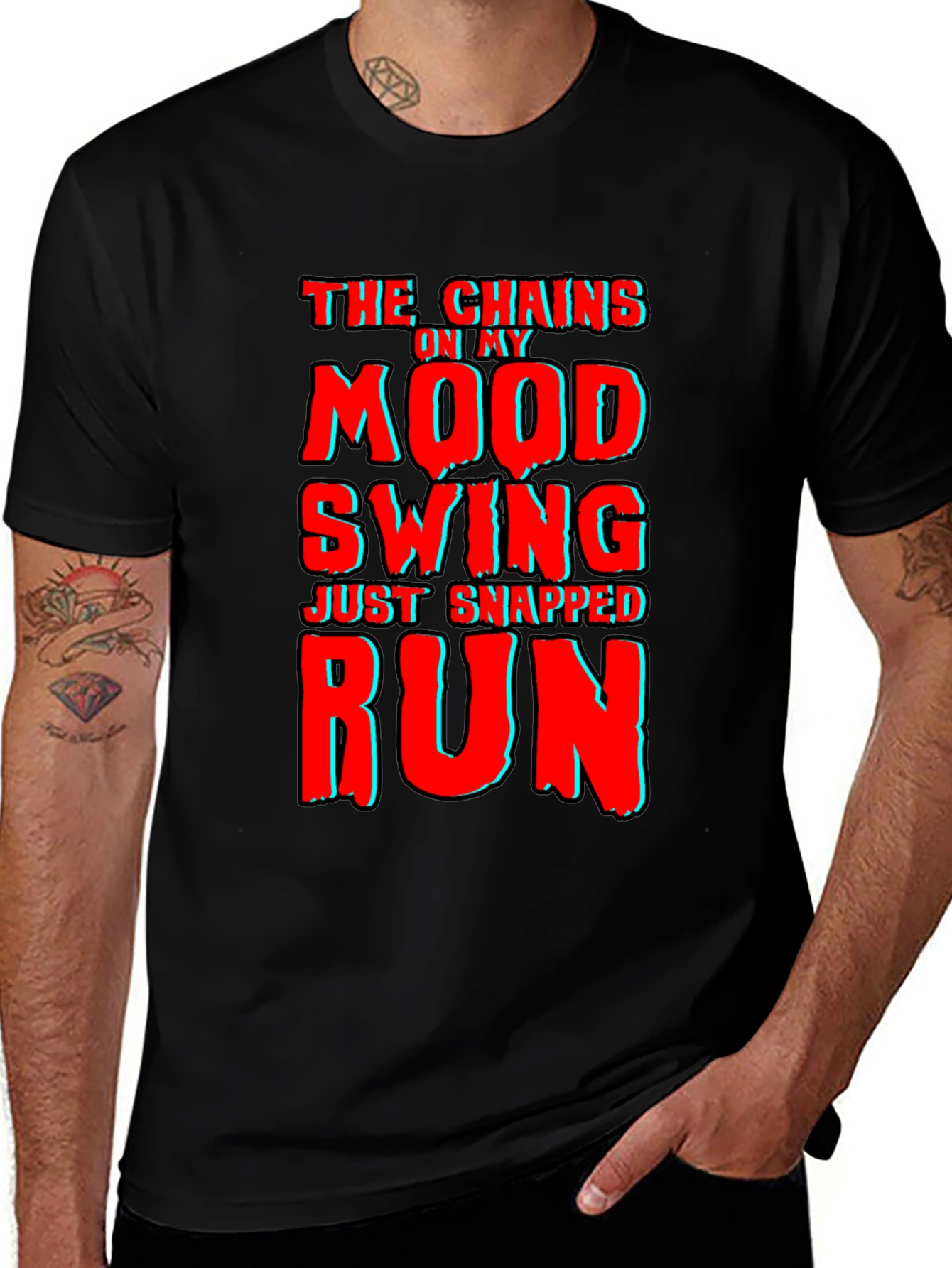 Mood Swing Chains Snapped T-Shirt Funny Novelty Tee