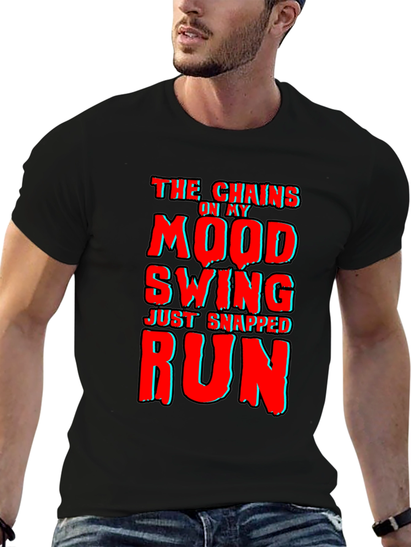 Mood Swing Chains Snapped T-Shirt Funny Novelty Tee