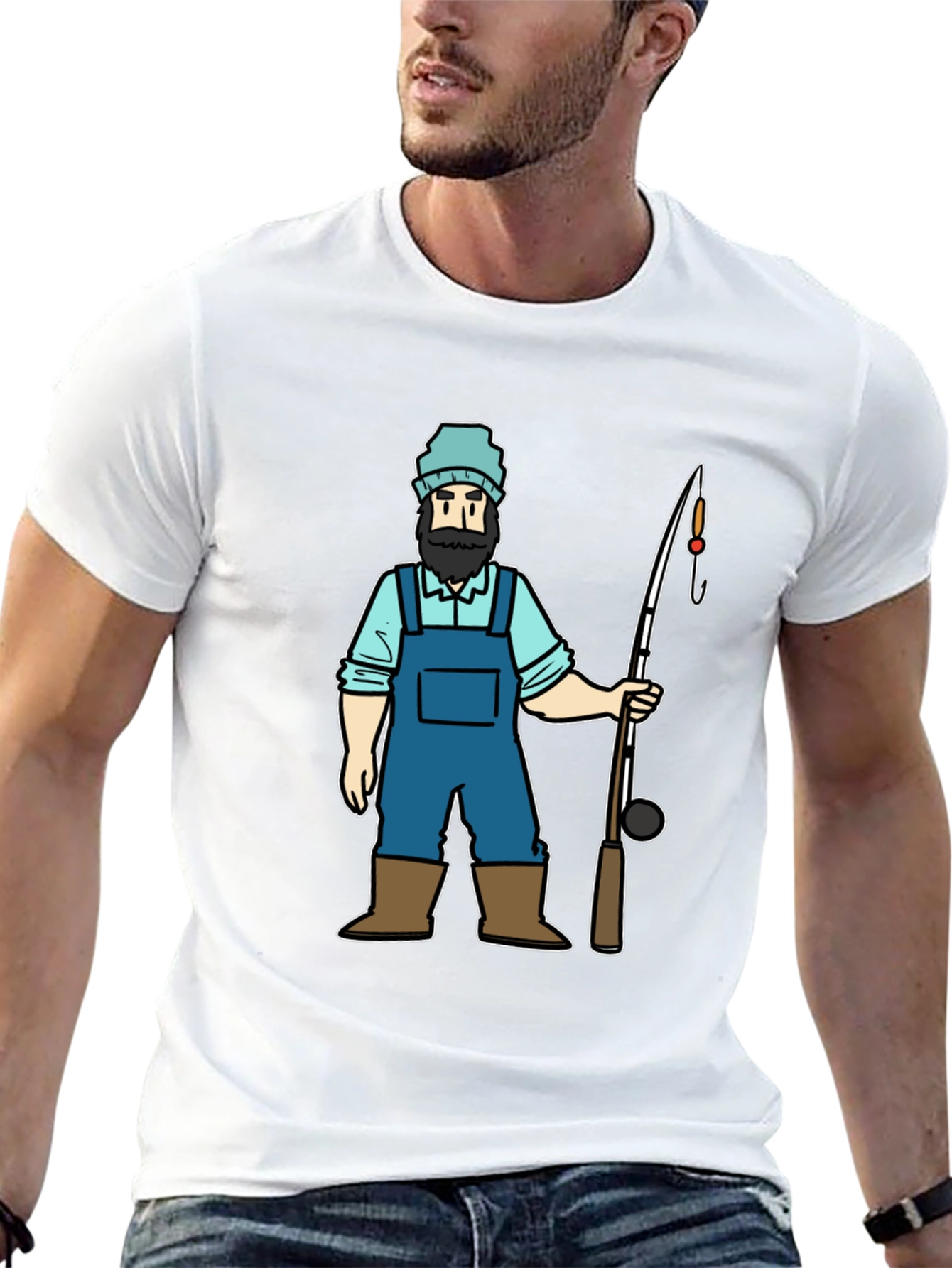 Fishing Cartoon Graphic Tee