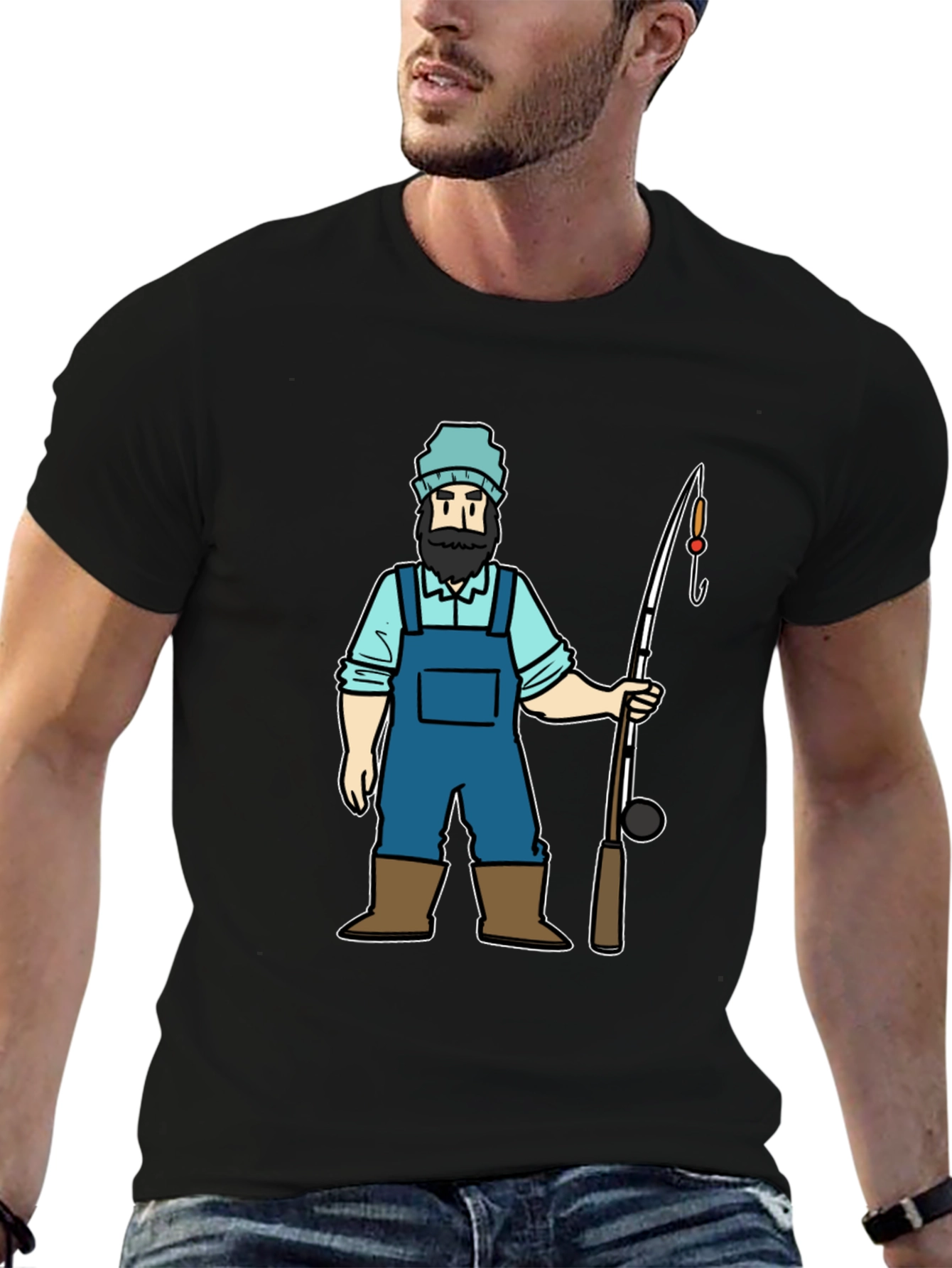 Fishing Cartoon Graphic Tee