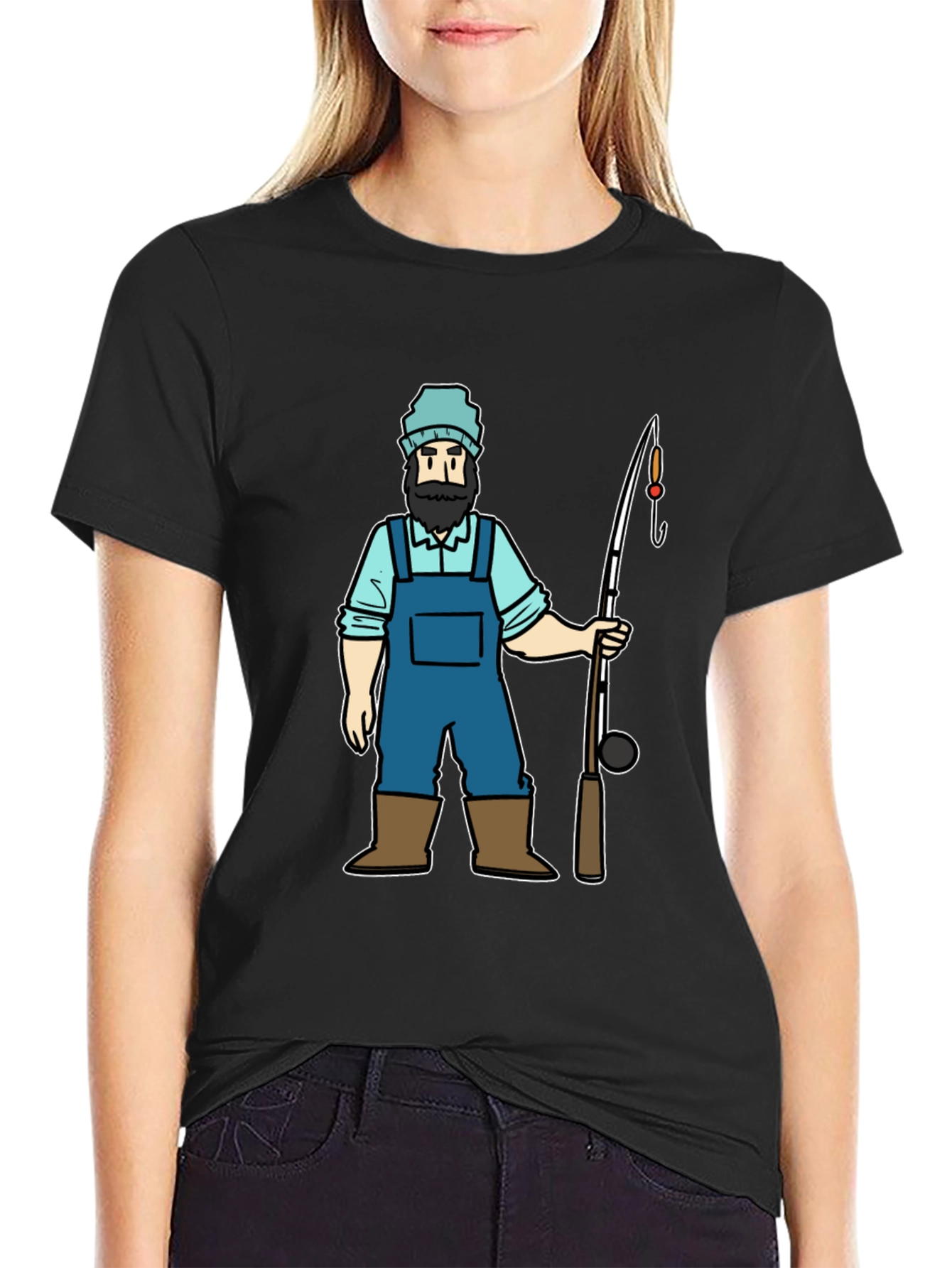 Fishing Cartoon Graphic Tee